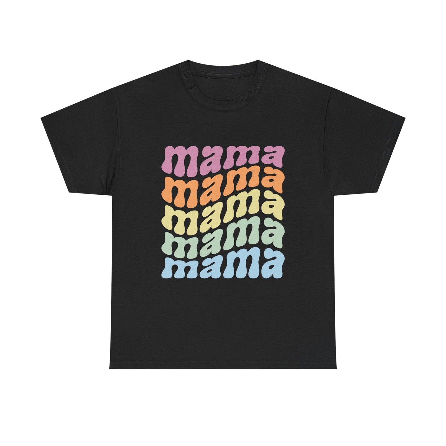 Retro Mama Unisex Heavy Cotton Tee - Colorful & Comfy