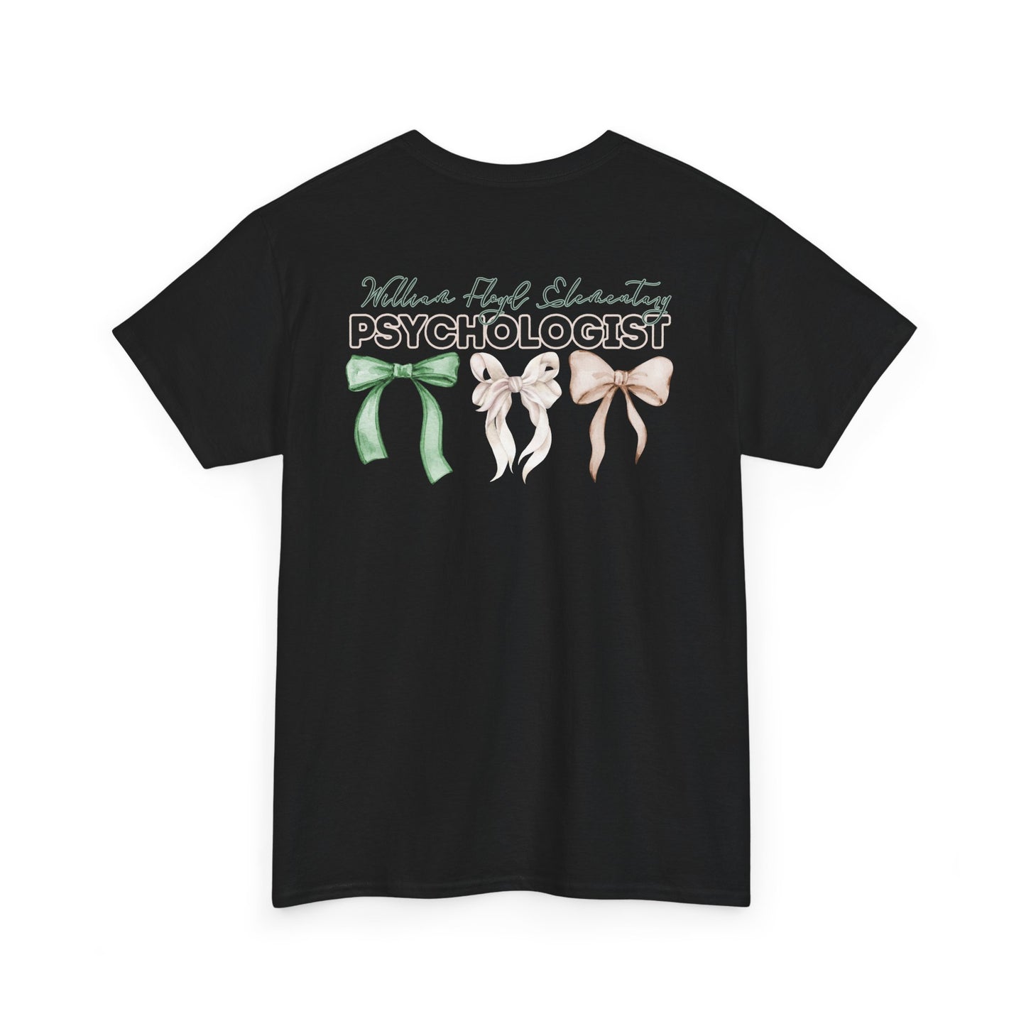 WFE Psychologist and Bows- Unisex Heavy Cotton Tee with Bow Design