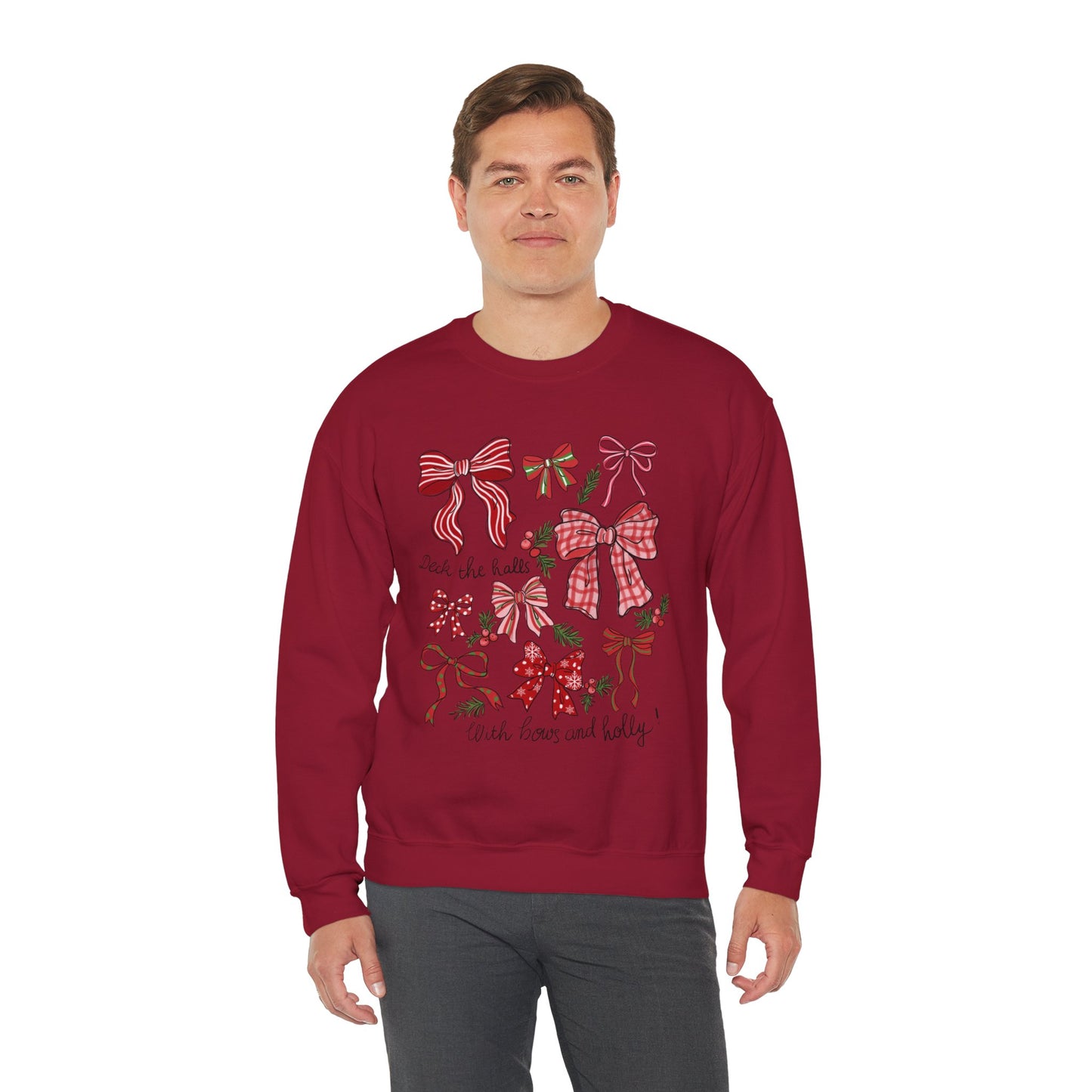 Holly Jolly Bows Christmas Crewneck