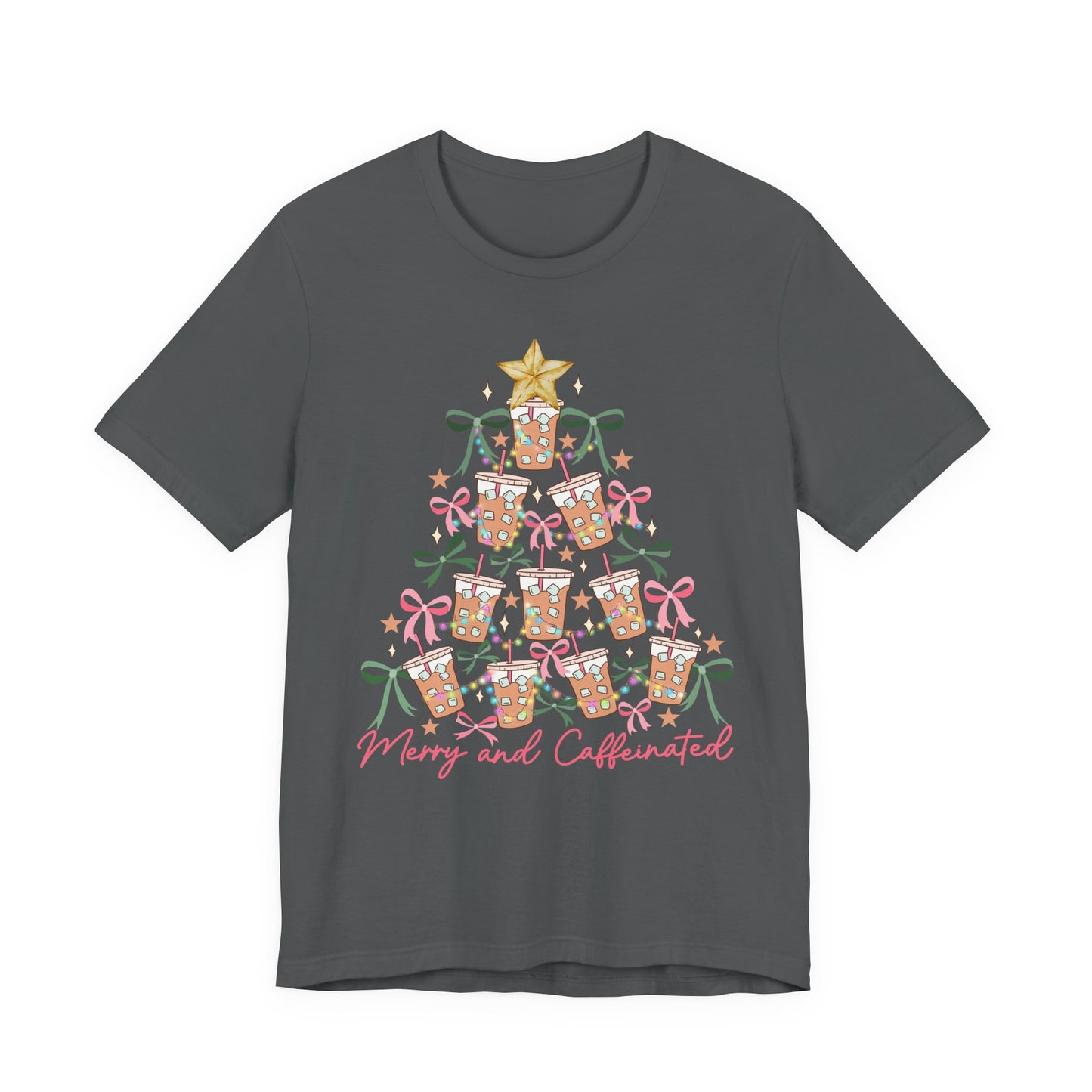Merry and Caffeinated— Christmas Unisex T‑Shirt