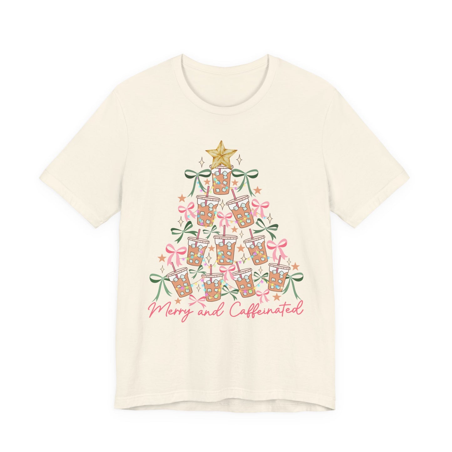 Merry and Caffeinated— Christmas Unisex T‑Shirt