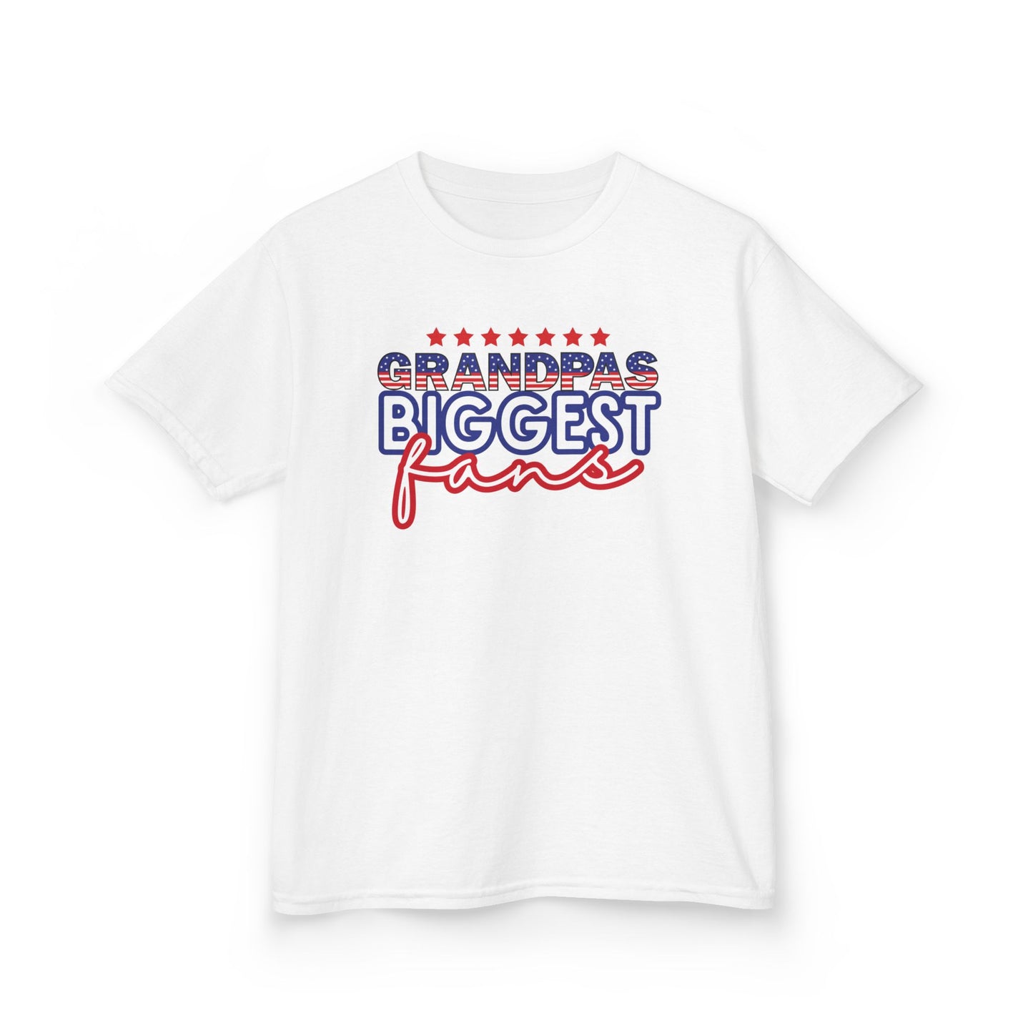 Custom Grandpa's Biggest Fans Kids T-Shirt - Jolly 70 Design, Perfect for Family Gatherings!