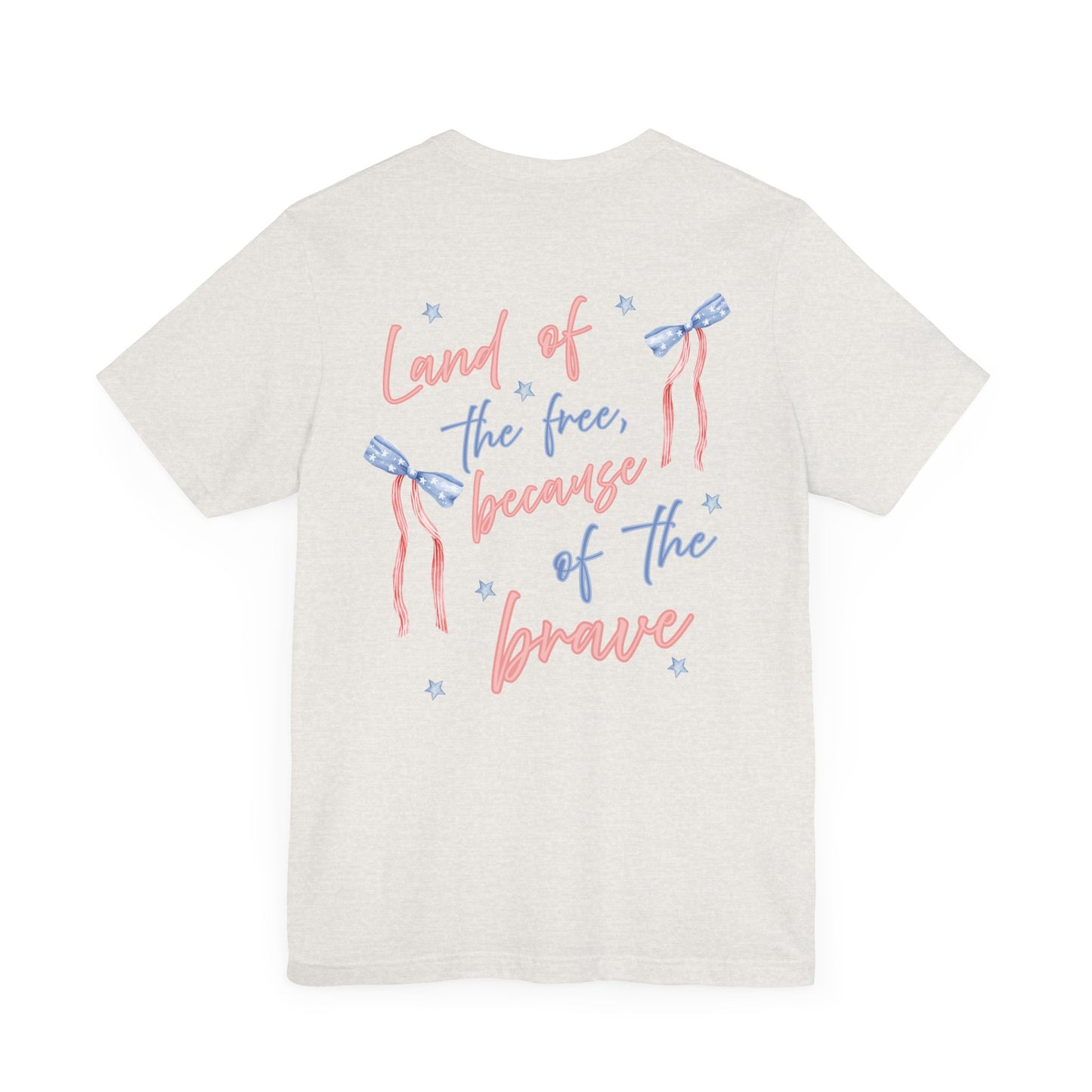 Land of the Free Tee with Bow | Perfect for all of America's Holidays