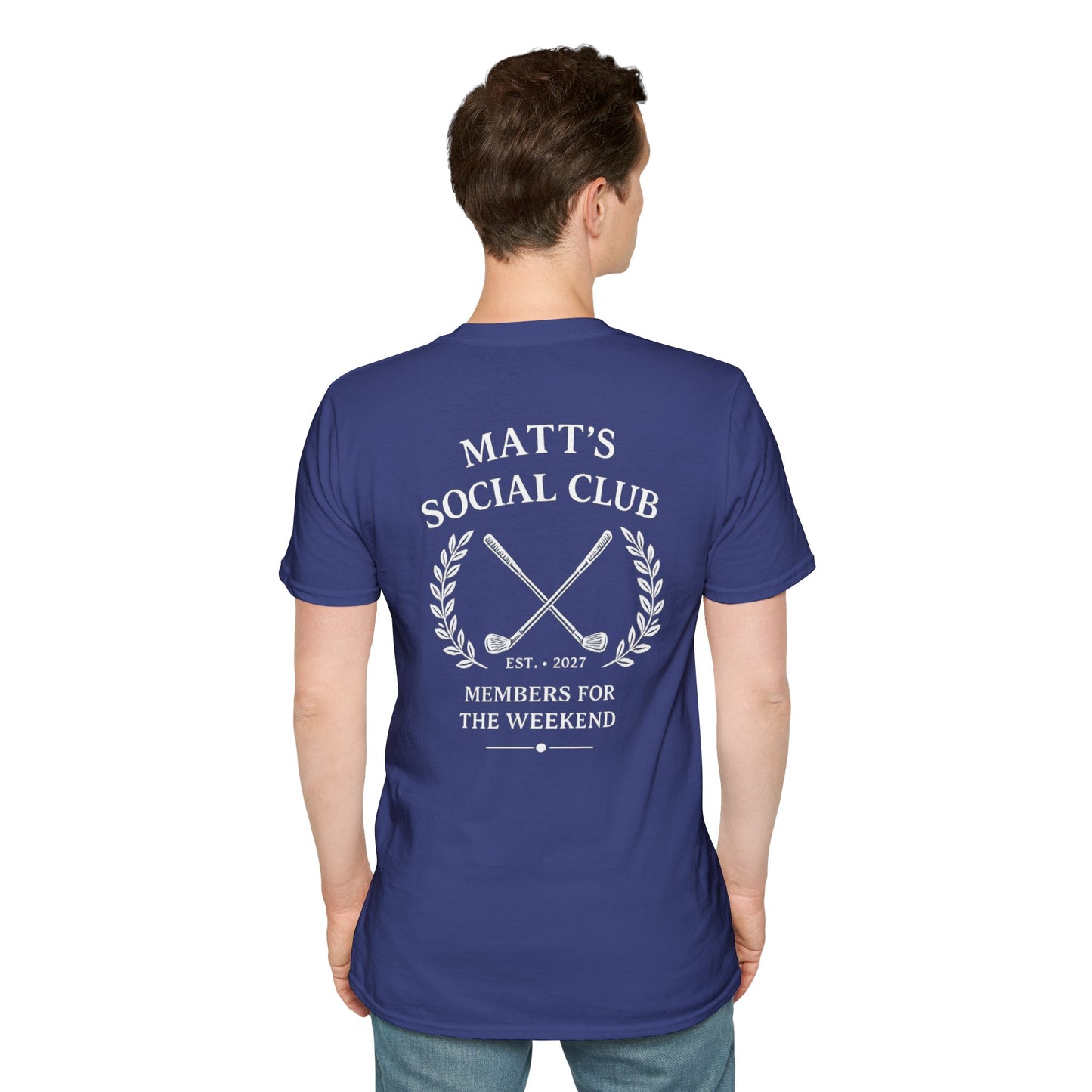 "Matt's Social Club" Soft Feel T-Shirt — Personalized