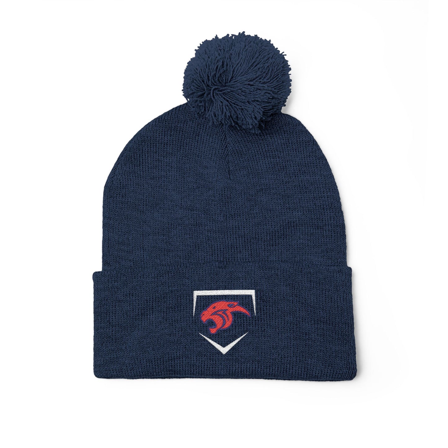 MP Baseball Embroidered Pom-Pom Knit Cap — Diamond Club
