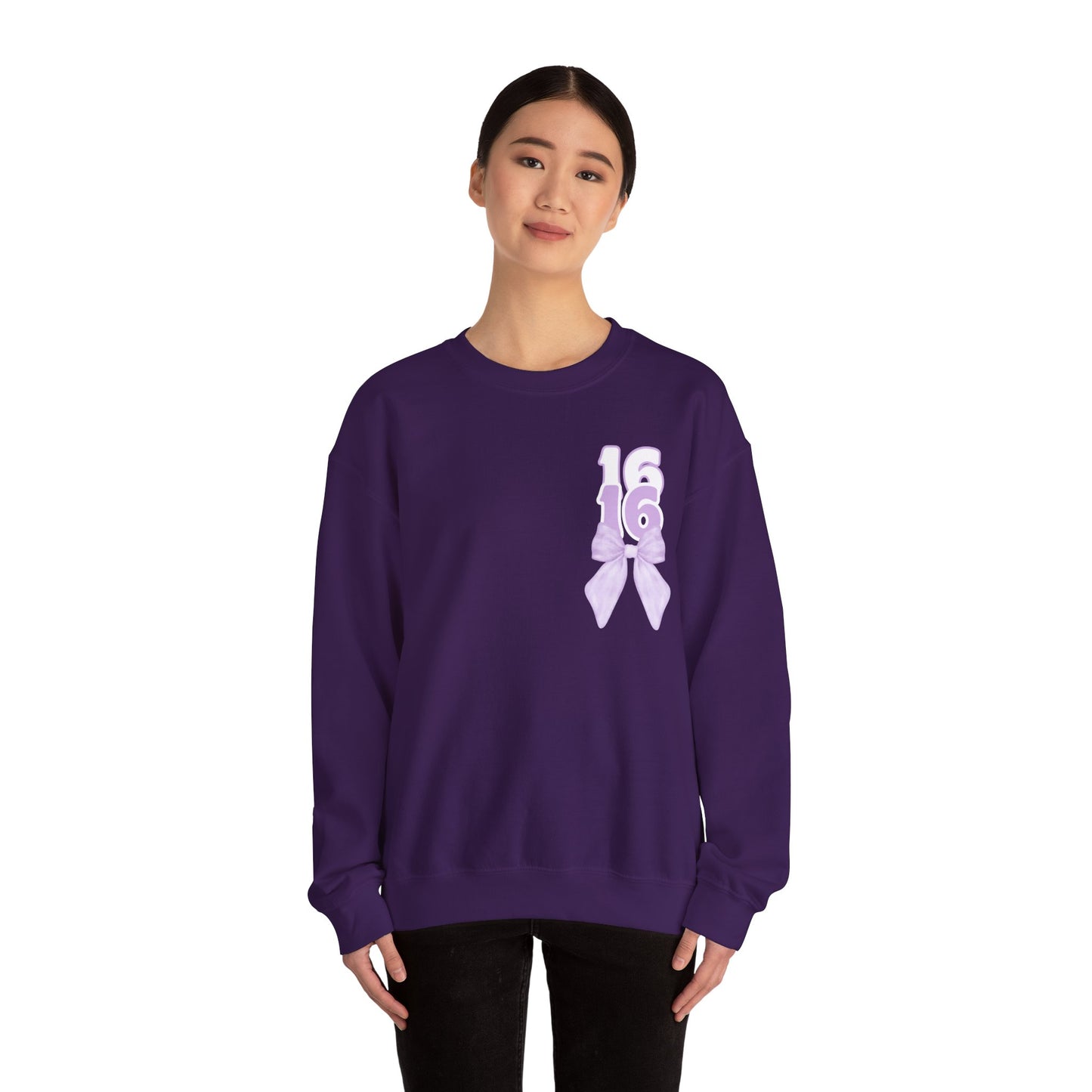 Sweet Sixteen Crewneck Sweatshirt, Birthday Gift, Unisex- Personalized