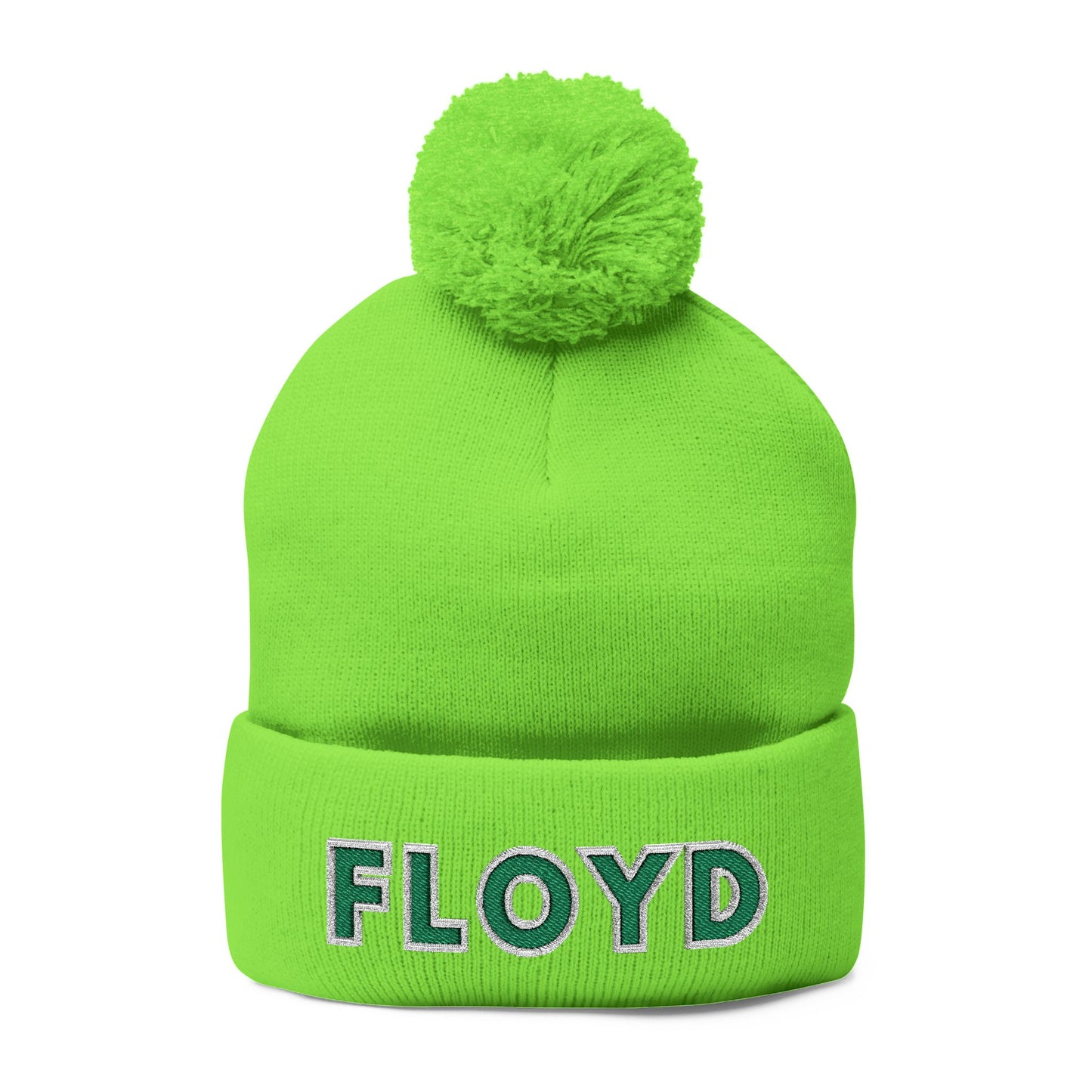 FLOYD Embroidered Pom-Pom Beanie