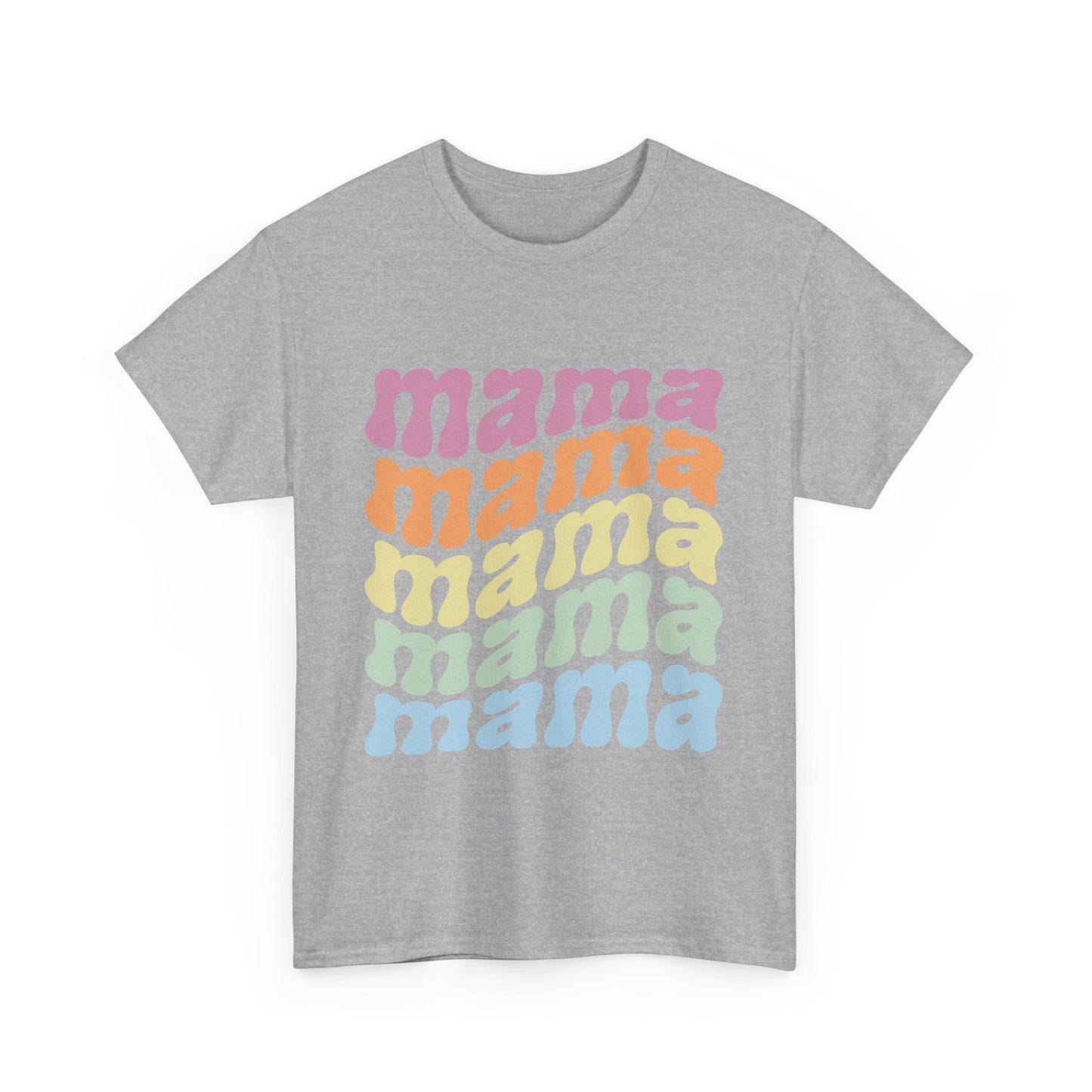 Retro Mama Unisex Heavy Cotton Tee - Colorful & Comfy