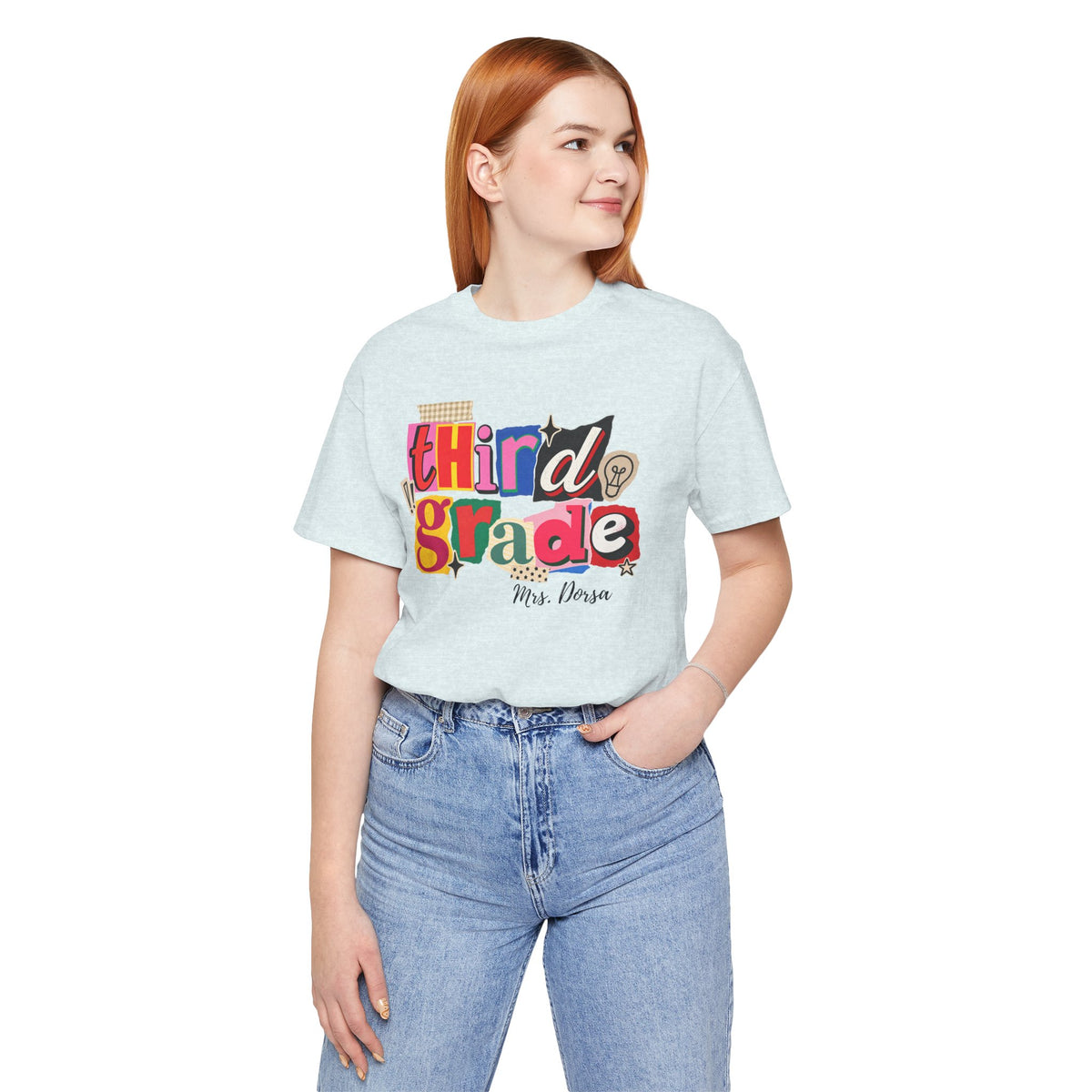 Dorsa- Third Grade Teacher T-Shirt – Personalized