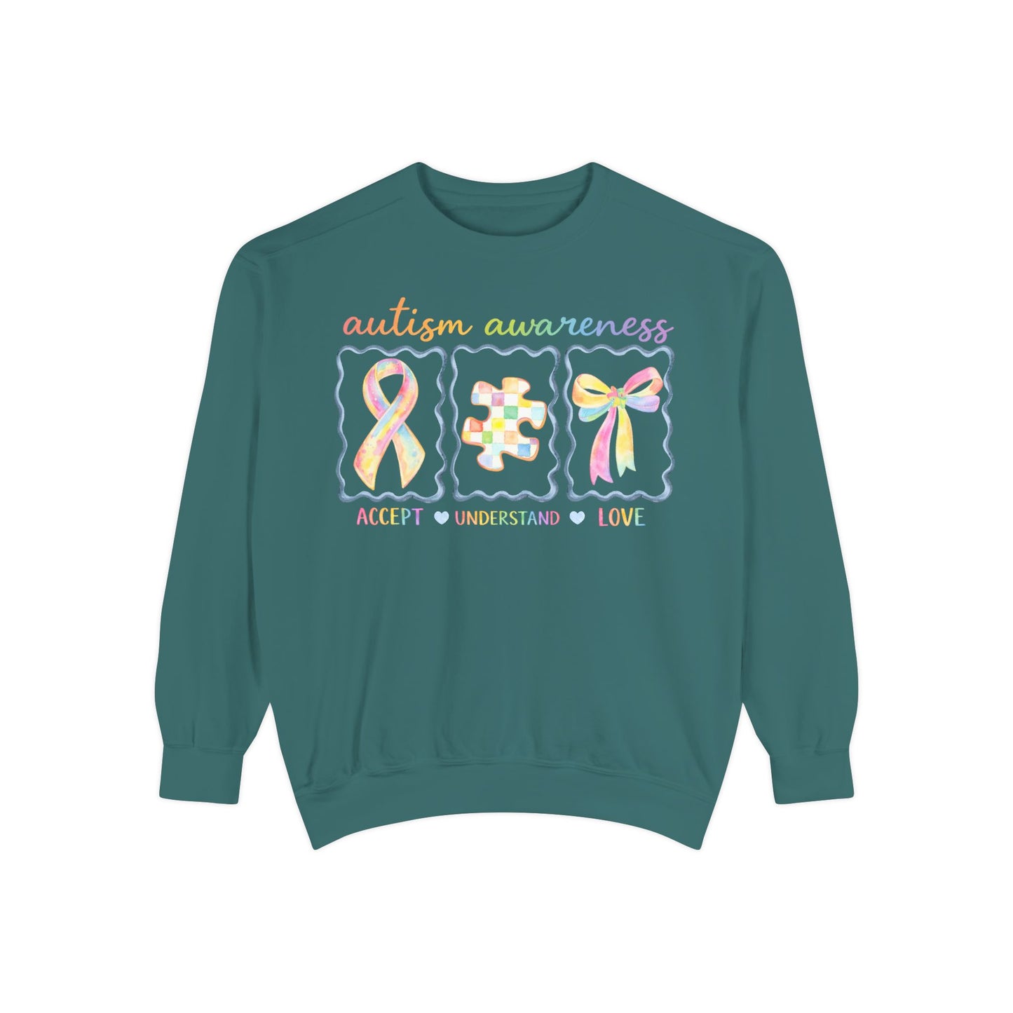 Autism Awareness Sweatshirt — "Accept Understand Love"