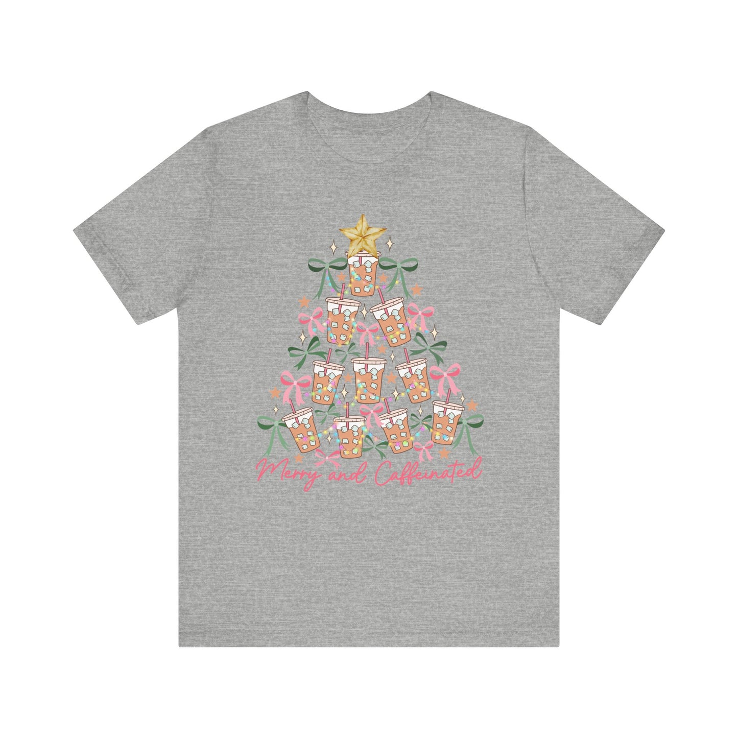 Merry and Caffeinated— Christmas Unisex T‑Shirt