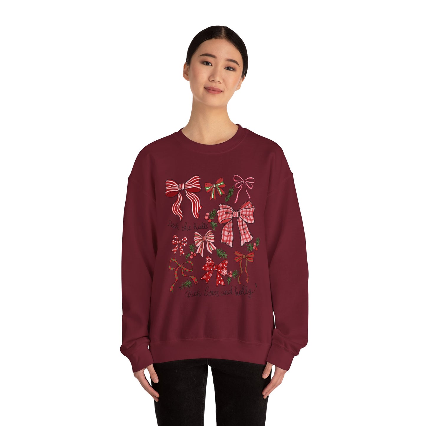 Holly Jolly Bows Christmas Crewneck