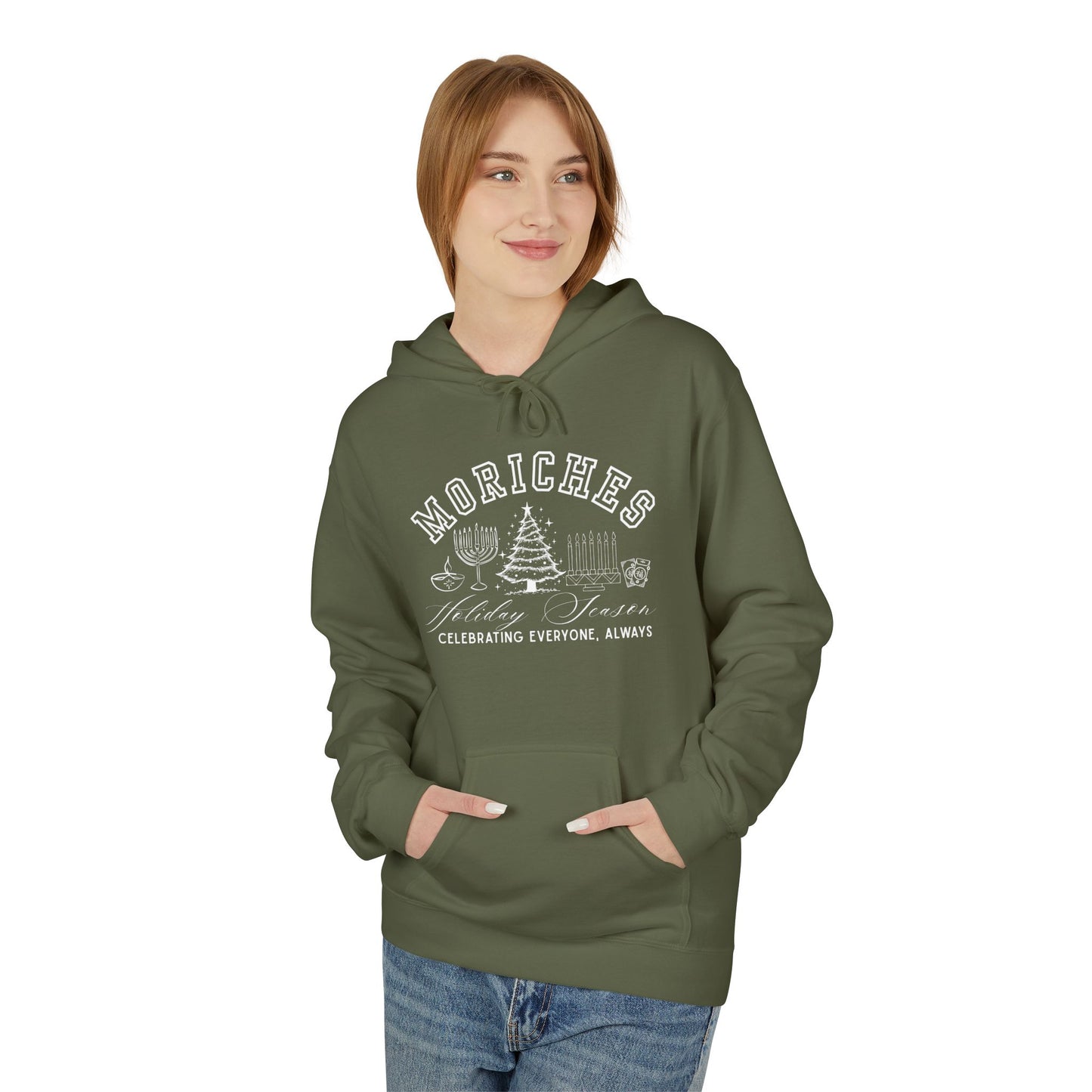 MORICHES Midweight Fleece Unisex Hoodie- Christmas