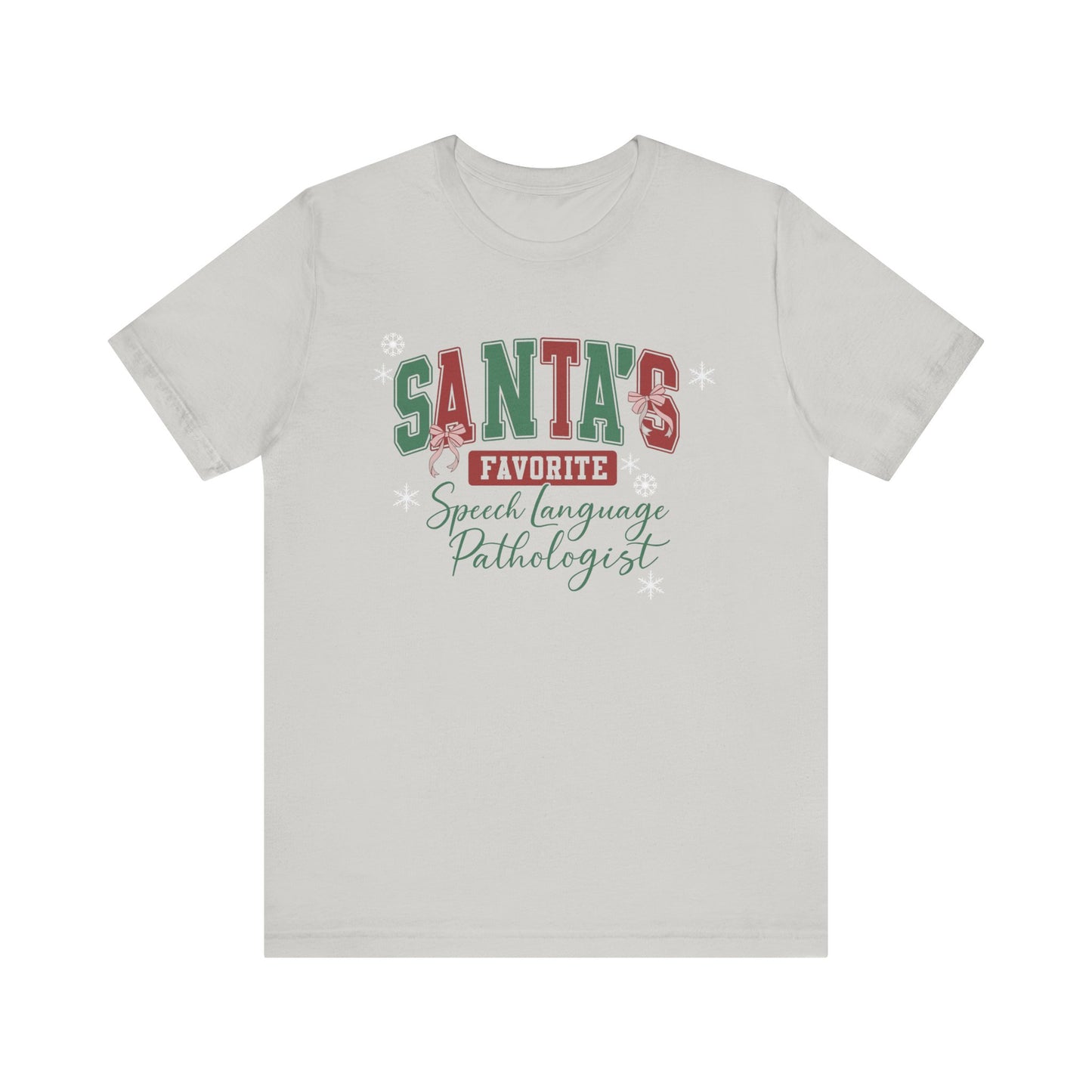 Santa's Favorite Speech Language Pathologist — Christmas Unisex T‑Shirt