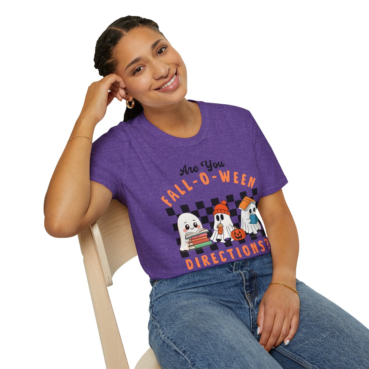 Whimsical Fall-O-Ween Teacher T-Shirt - Holiday- Softstyle Unisex Tee