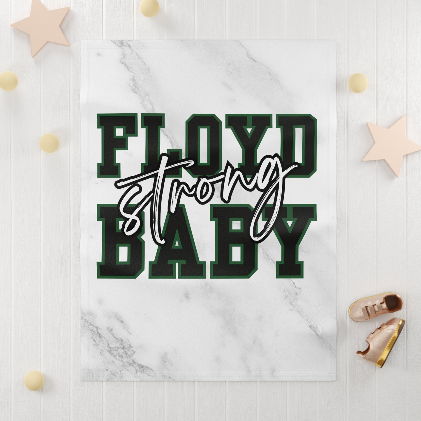 Floyd Strong Baby Blanket - Soft Fleece Plush Nursery Throw