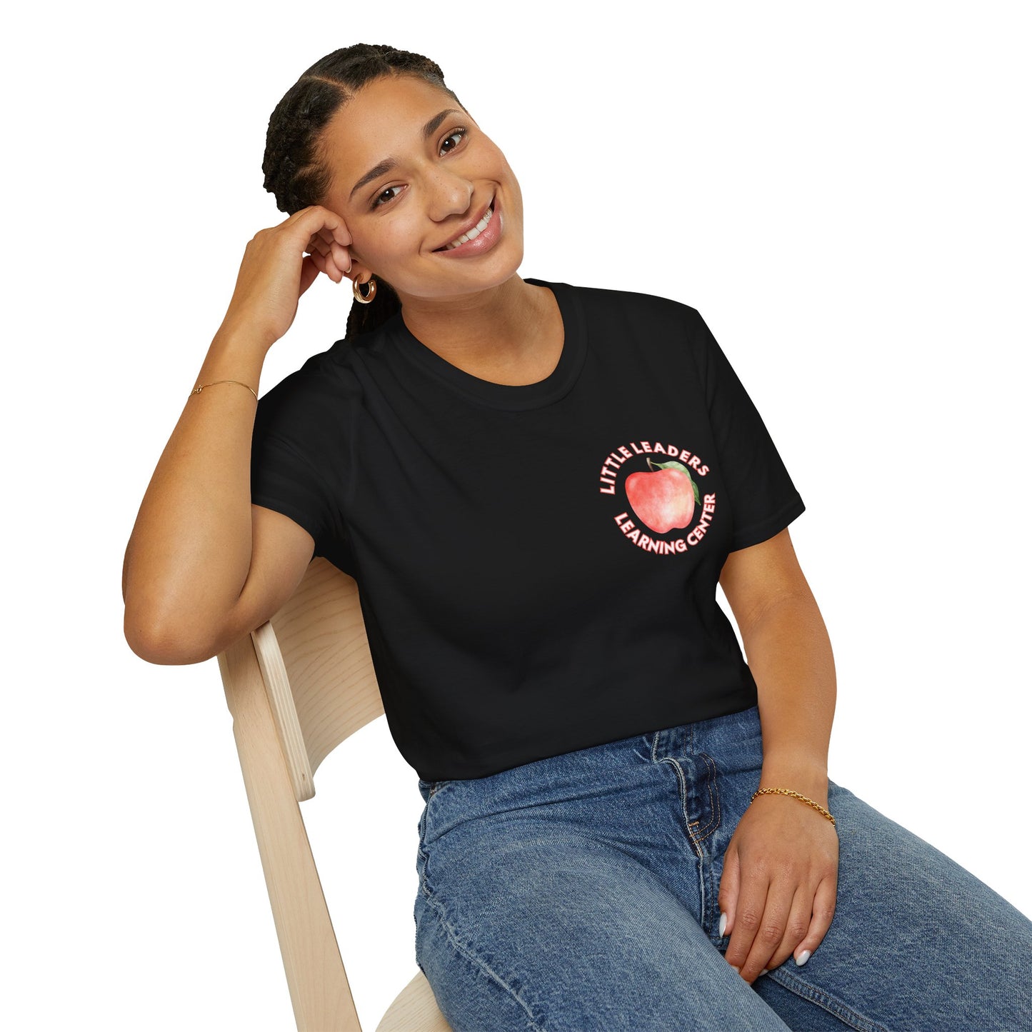 Little Leaders Teacher w/ Apple Design Unisex Softstyle T-Shirt