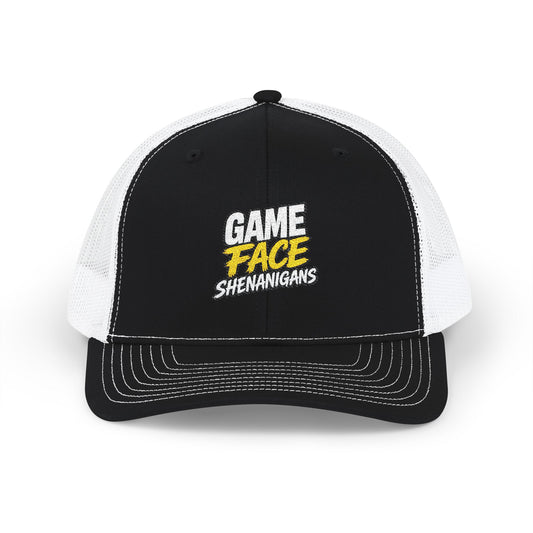 Game Face Shenanigans Option 2-  Embroidered Trucker Cap- Personalized Snapback