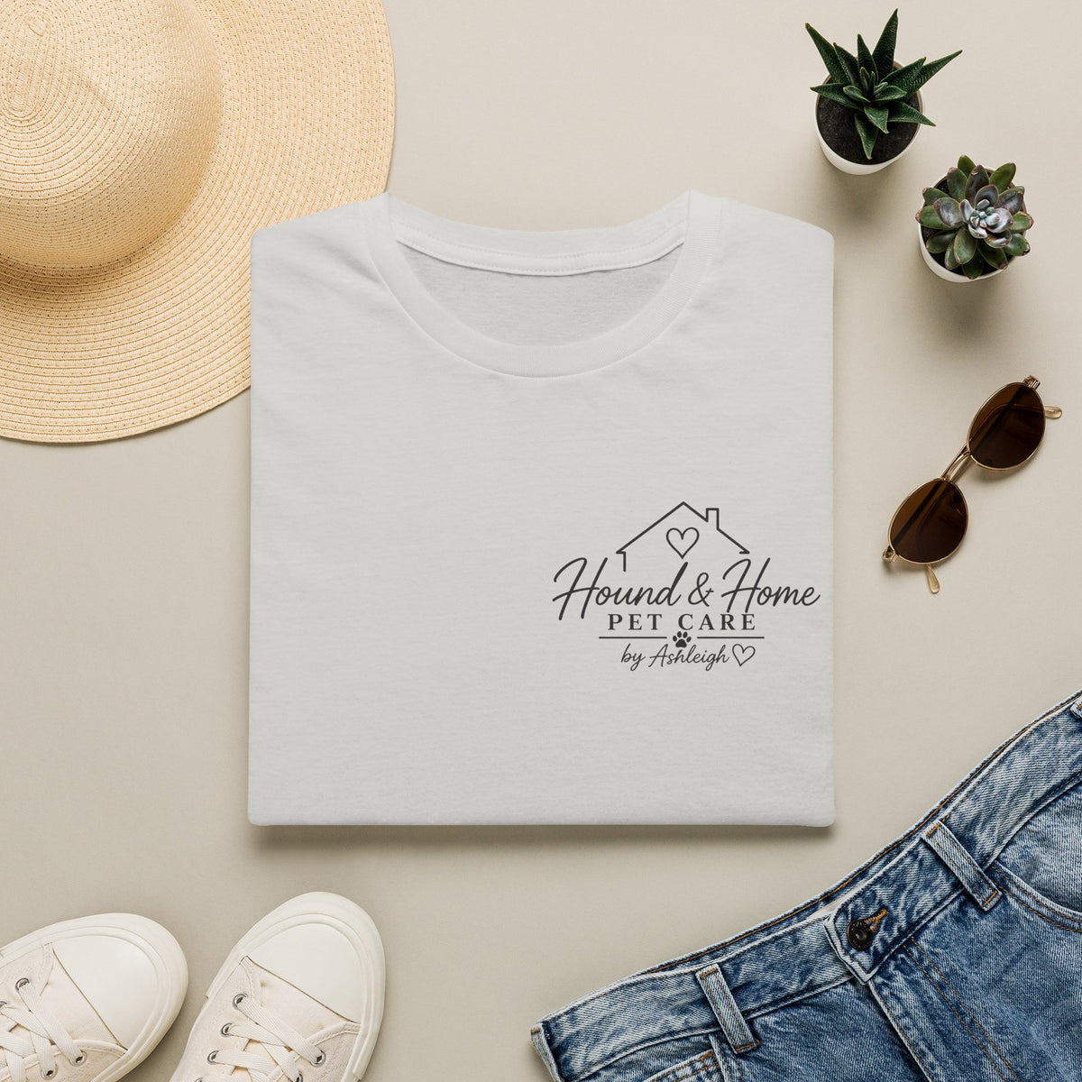 Hound & Home "Stay Pawsitive" — T-Shirt