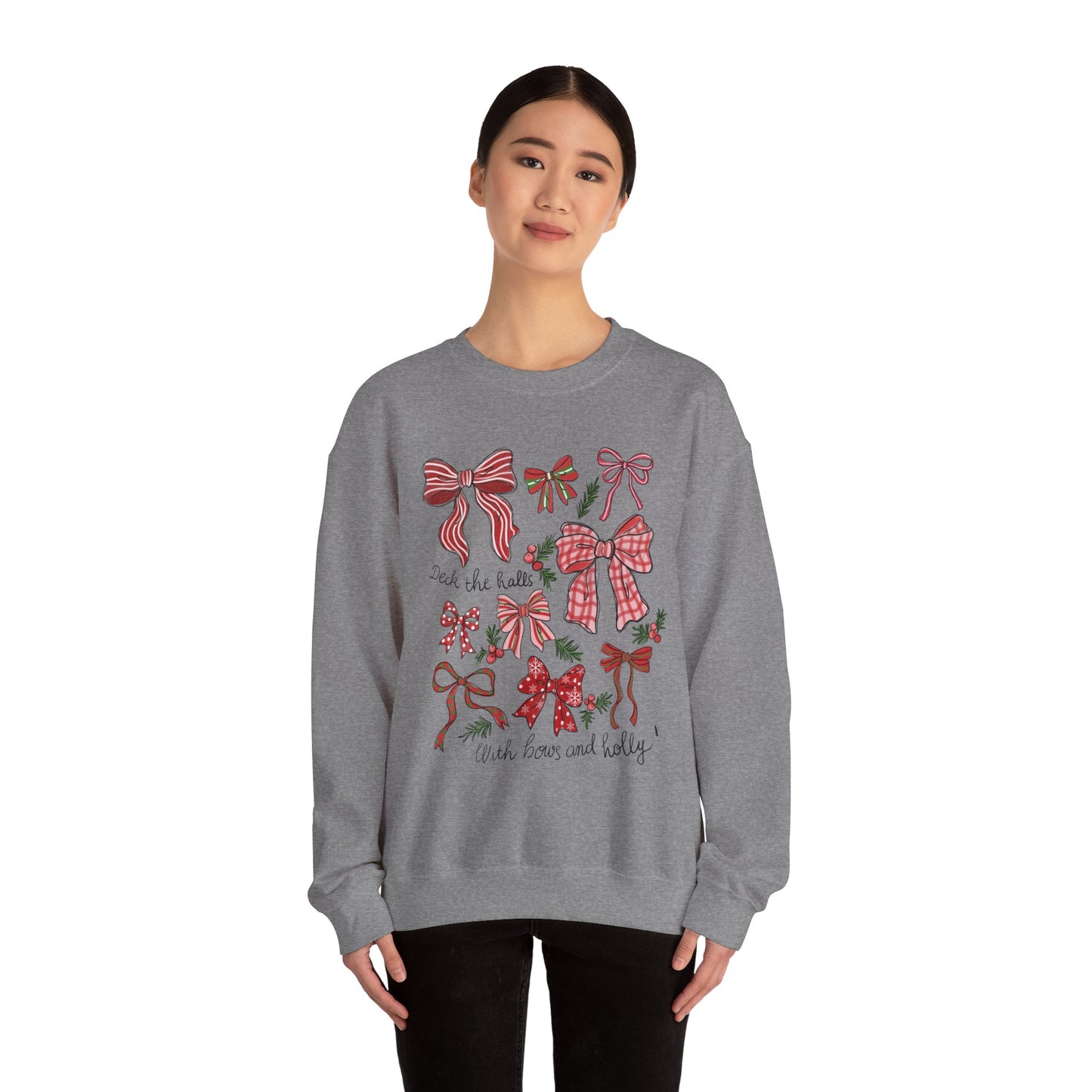 Holly Jolly Bows Christmas Crewneck