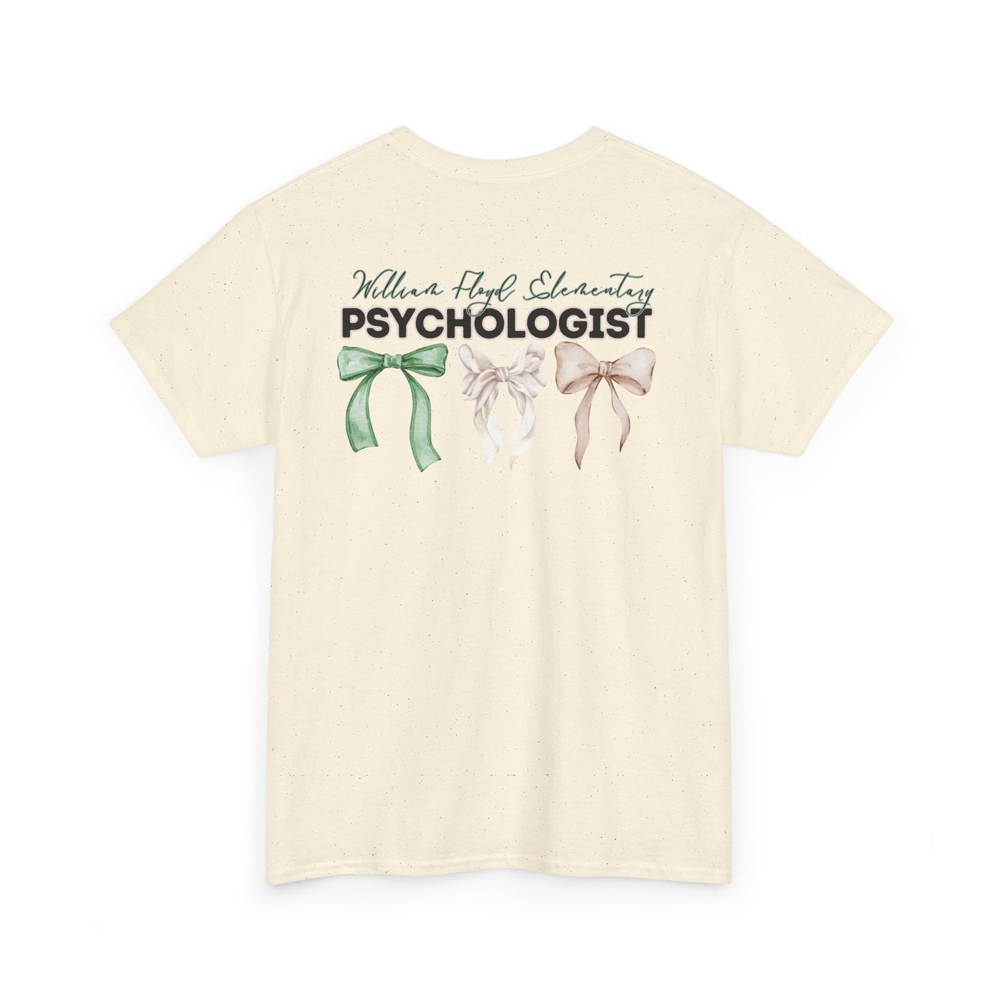 WFE Psychologist and Bows- Unisex Heavy Cotton Tee with Bow Design