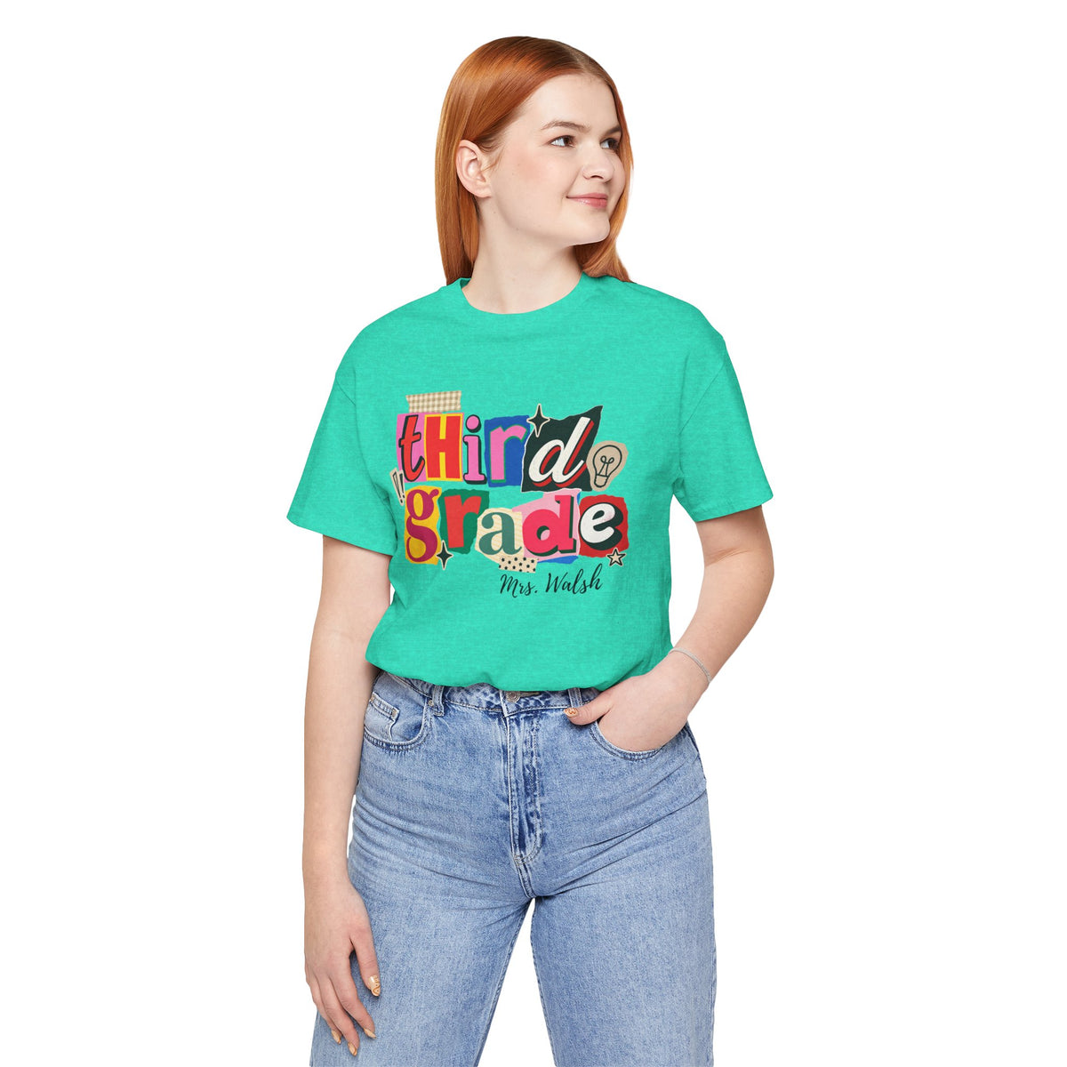 Walsh- Third Grade Teacher T-Shirt – Personalized