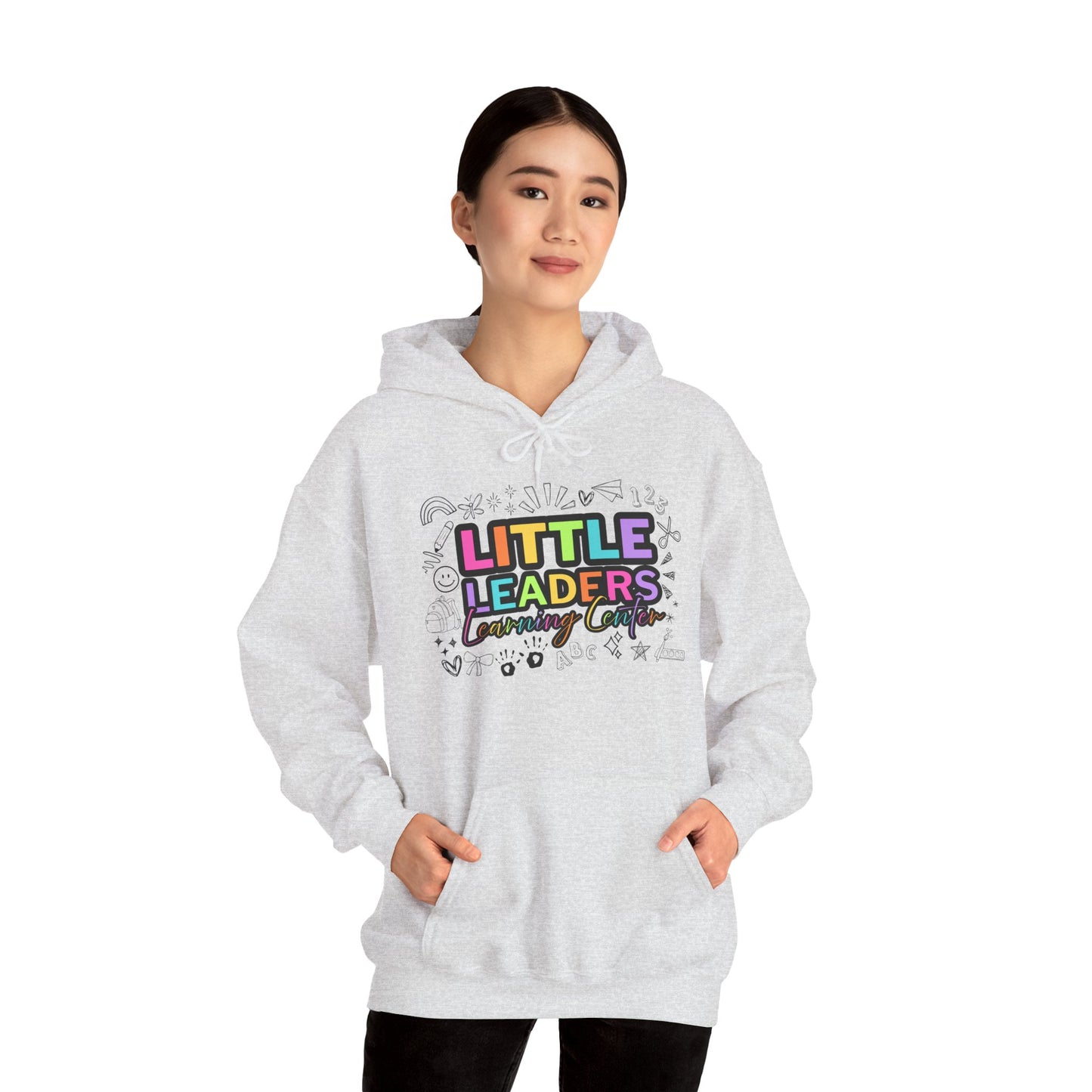 Little Leaders Doodle Design Hoodie - Cozy Unisex Sweatshirt