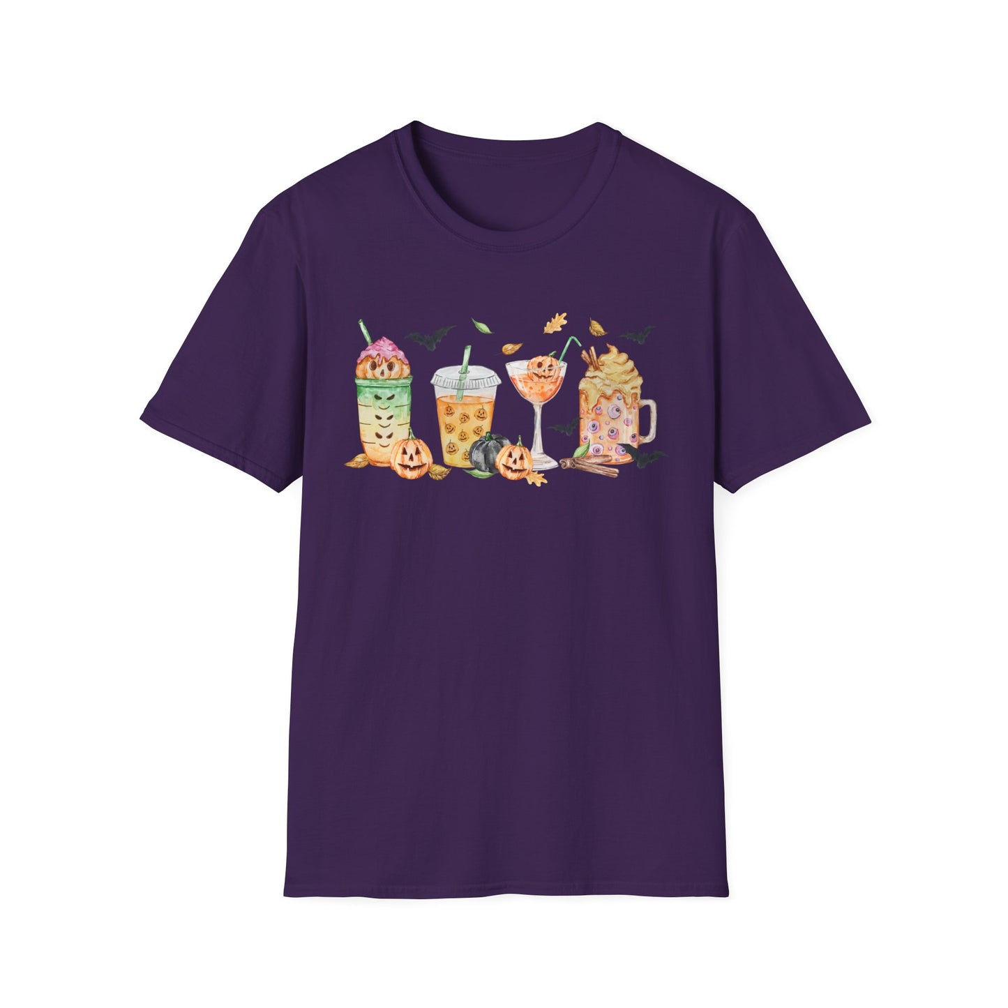 Halloween Beverage Themed T-Shirt- Unisex Softstlye