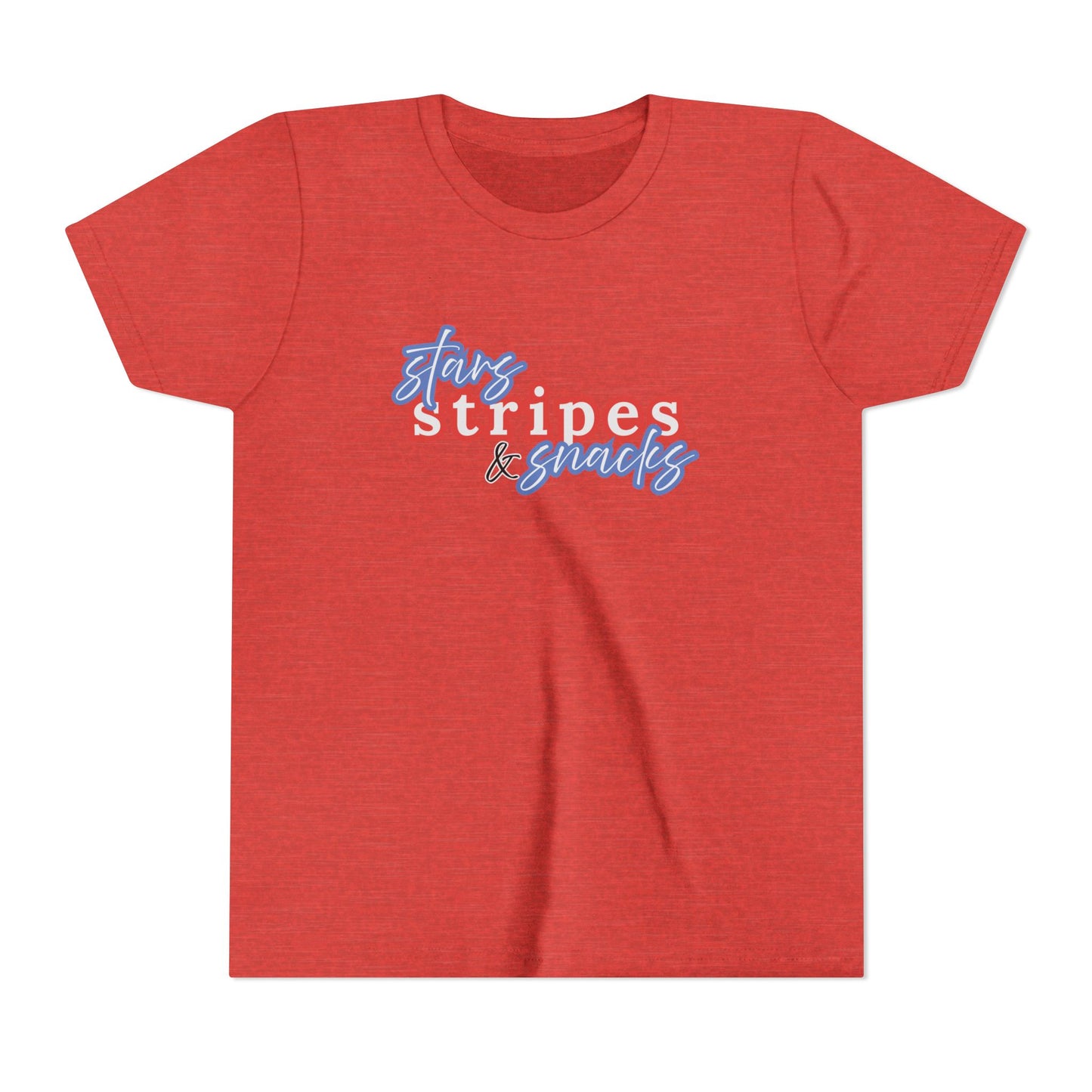 Stars, Stripes & Snacks Youth Tee for Kids, USA - Kids Short Sleeve Shirt, Holiday Mini