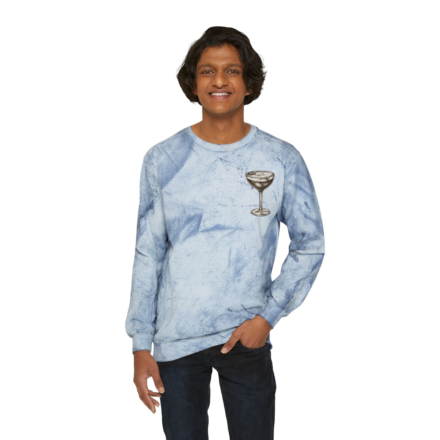 "Just a Girl Who Loves Espresso Martinis" Tie-Dye Crewneck- Summer