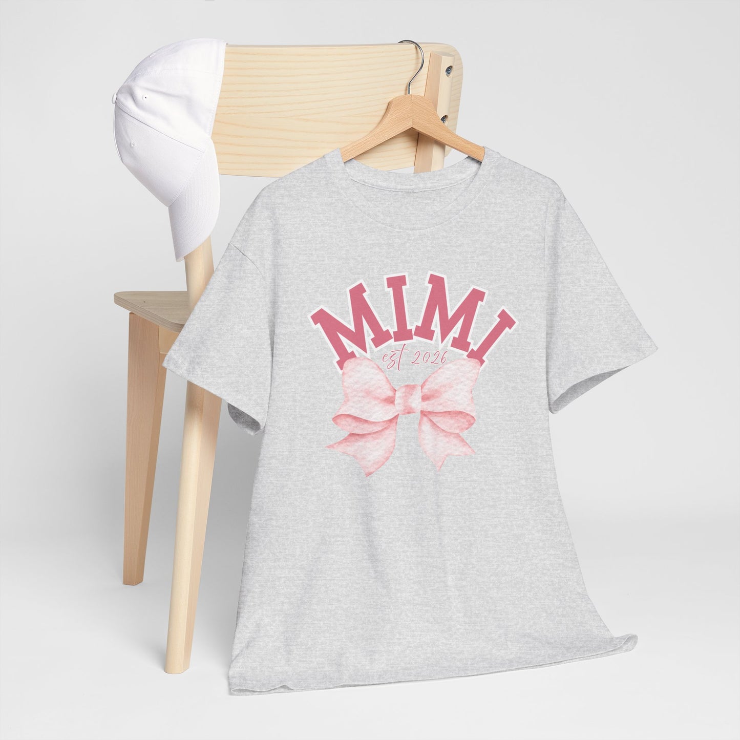 Mimi est 2026 Pink Bow Unisex Heavy Cotton Tee - Mother's Day