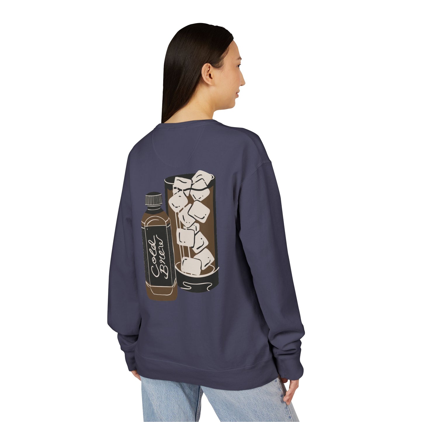 Cold Brew Crew Garment Dyed Sweatshirt, Coffee Lovers Apparel