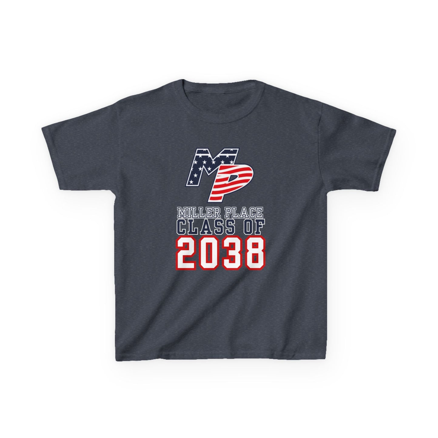 Miller Place Class of 2038 Kids Heavy Cotton Tee