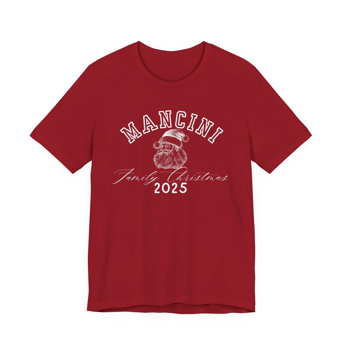 FAMILY NAME- SANTA- Personalized- Unisex Jersey Short Sleeve Tee
