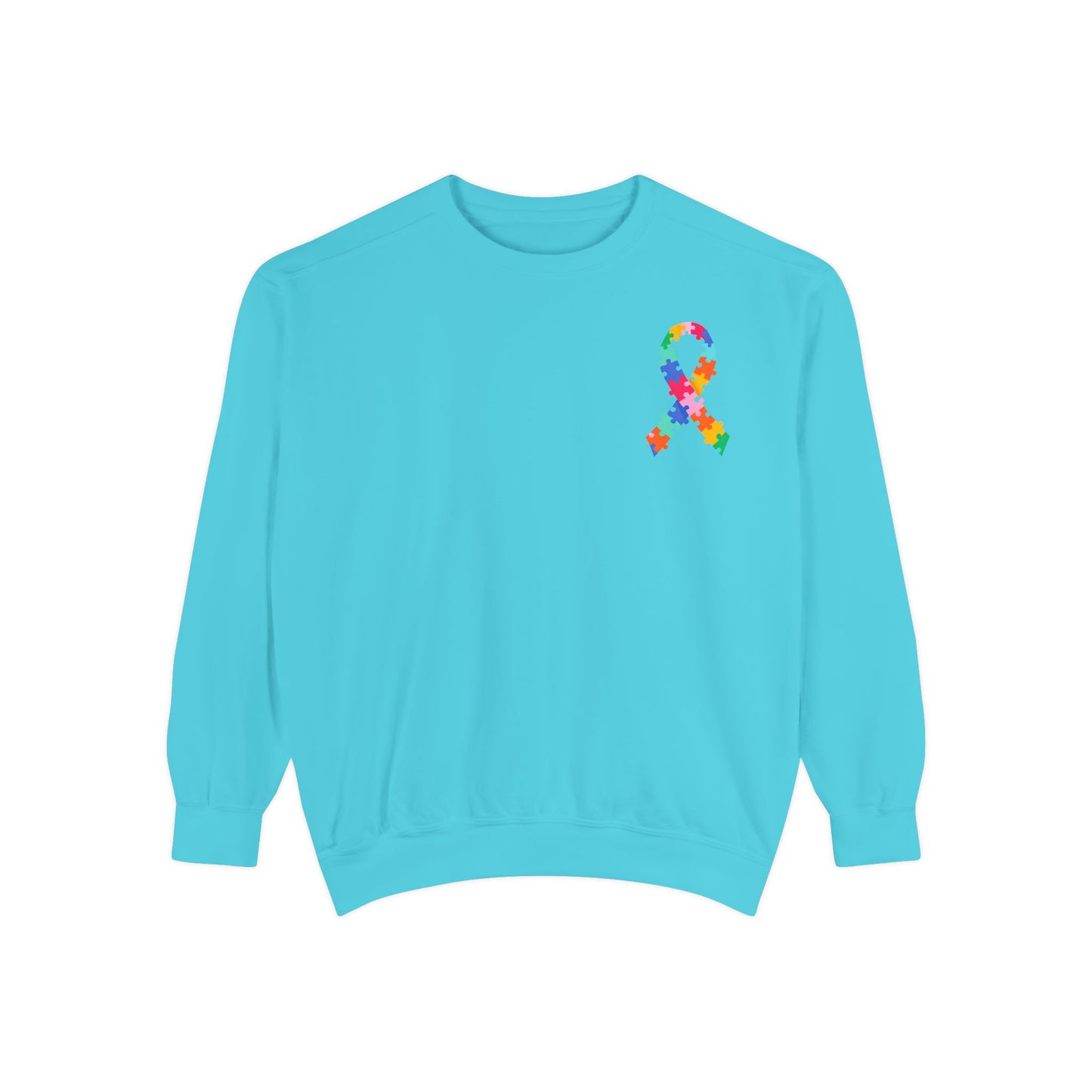 Autism Awareness Puzzle Piece & Ribbon Sweatshirt — Awareness Collection