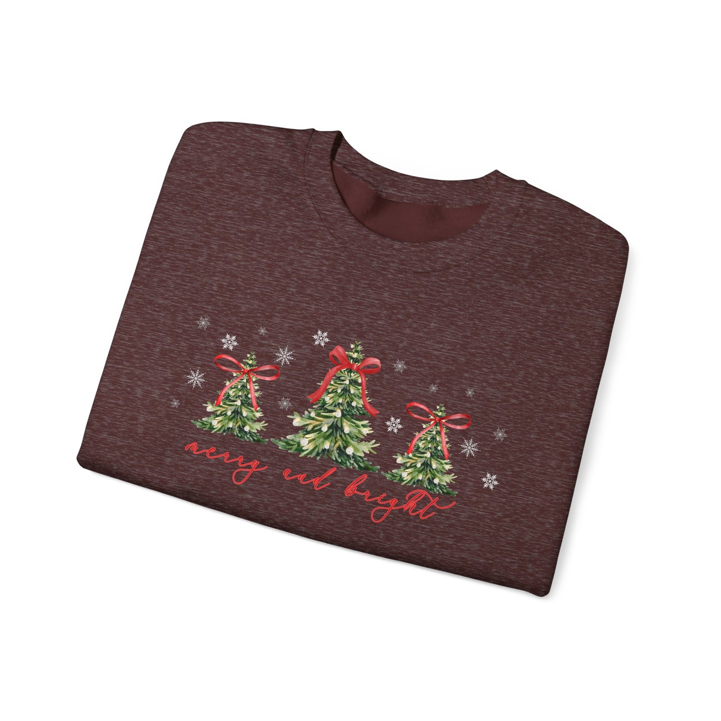 Christmas Trees "Merry and Bright" Christmas Crewneck