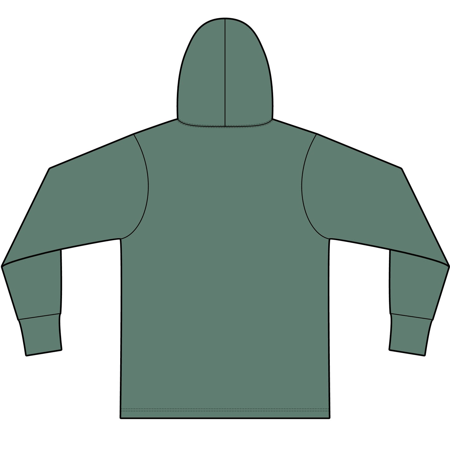 Woodhull Pennant Logo — Garment-Dyed Pullover Hooded Tee