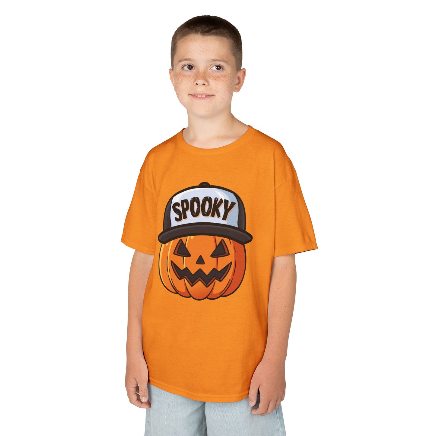 Spooky Pumpkin w/ Hat | Halloween | Kids Cotton™ Tee