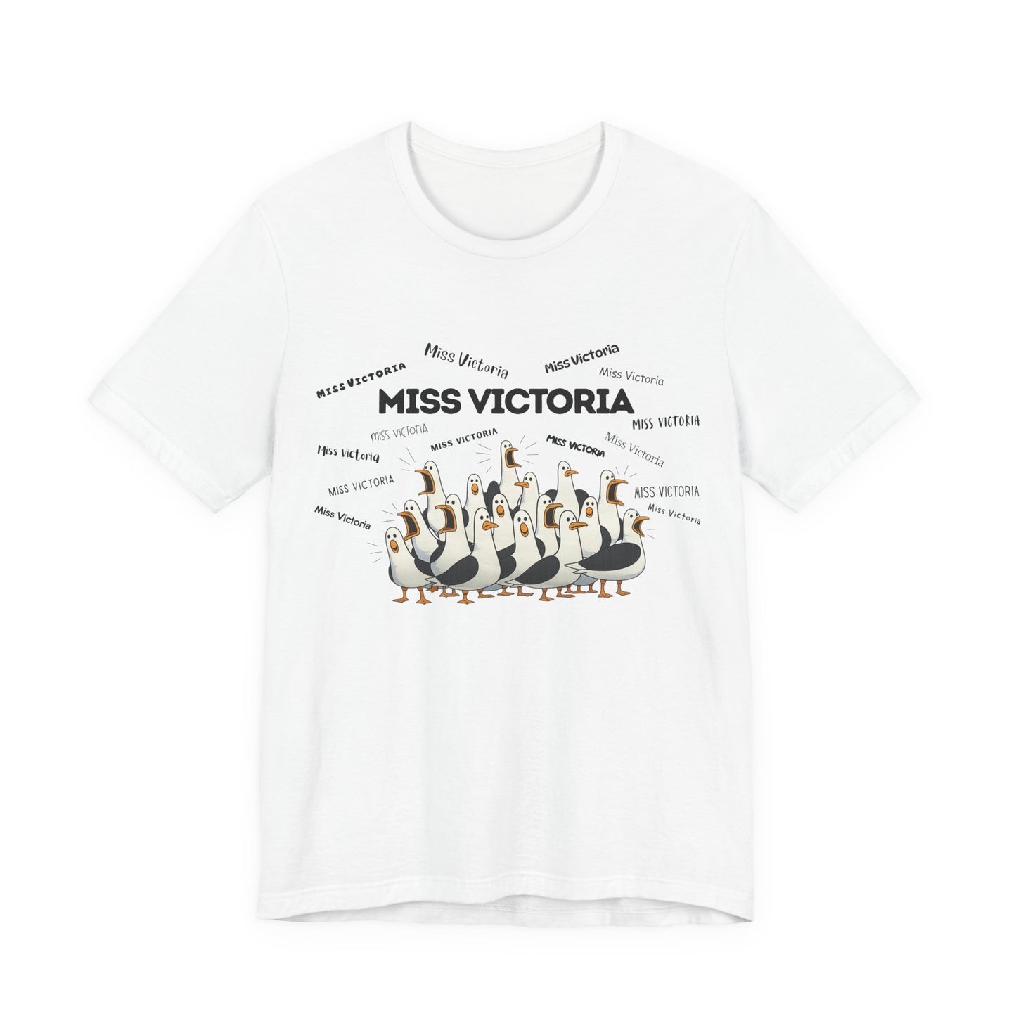 Miss Victoria- Penguin Choir T-Shirt — Funny Teacher Personalized Tee