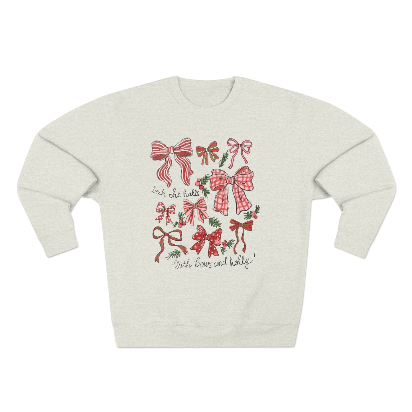 Holly Jolly Bows-Unisex Crewneck Sweatshirt- Christmas