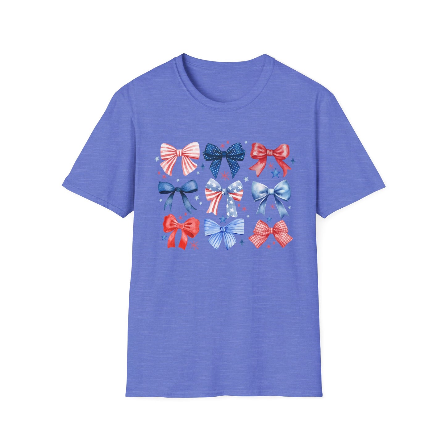 Patriotic Bow Graphic Tee for Celebrations- Holiday