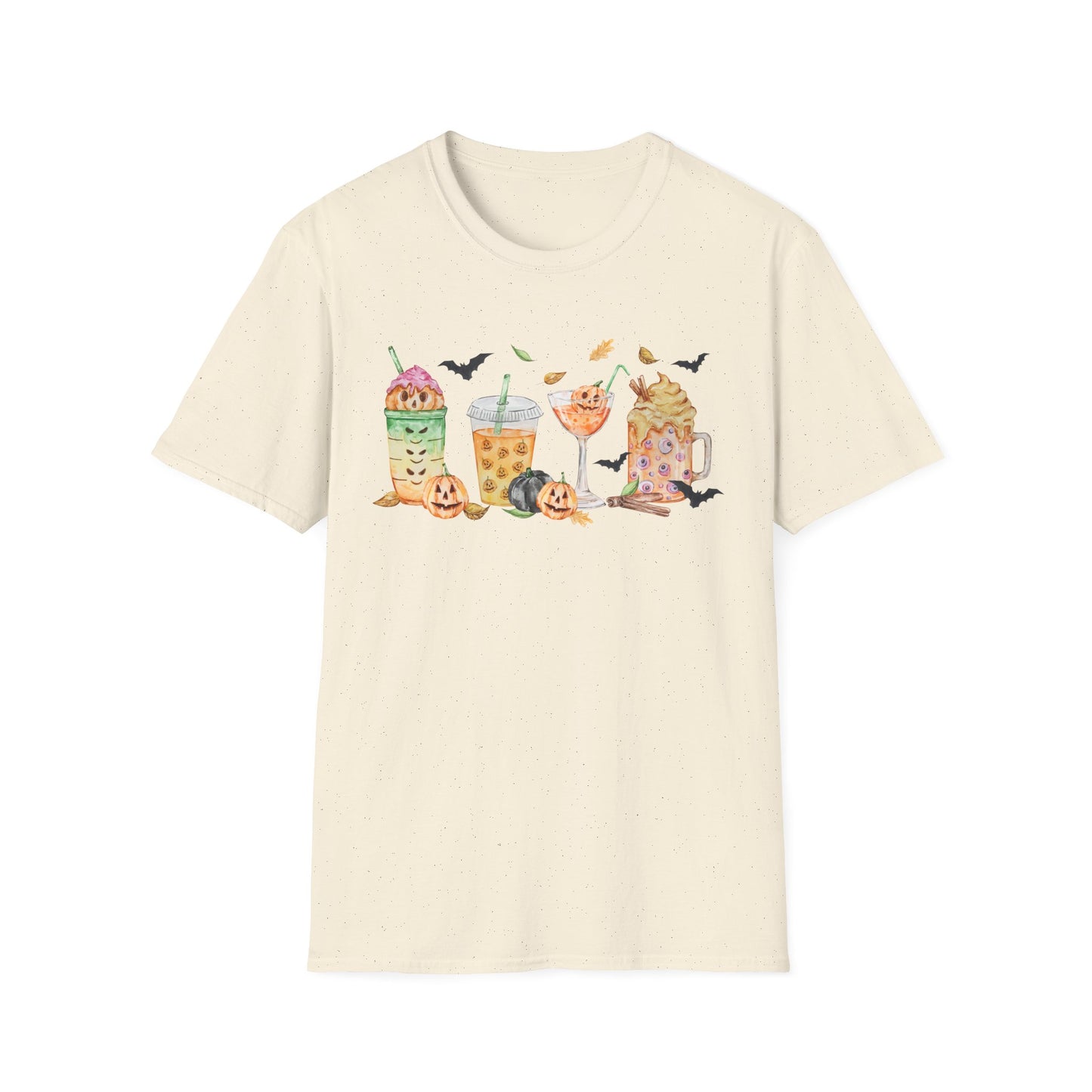 Halloween Beverage Themed T-Shirt- Unisex Softstlye