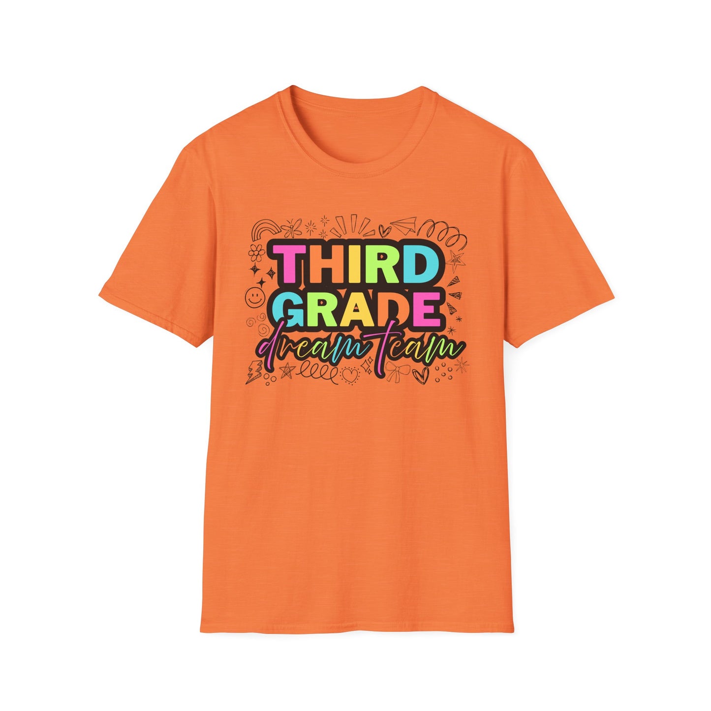 Dream Team- 3rd Grade- Unisex Softstyle T-Shirt- Teacher Life