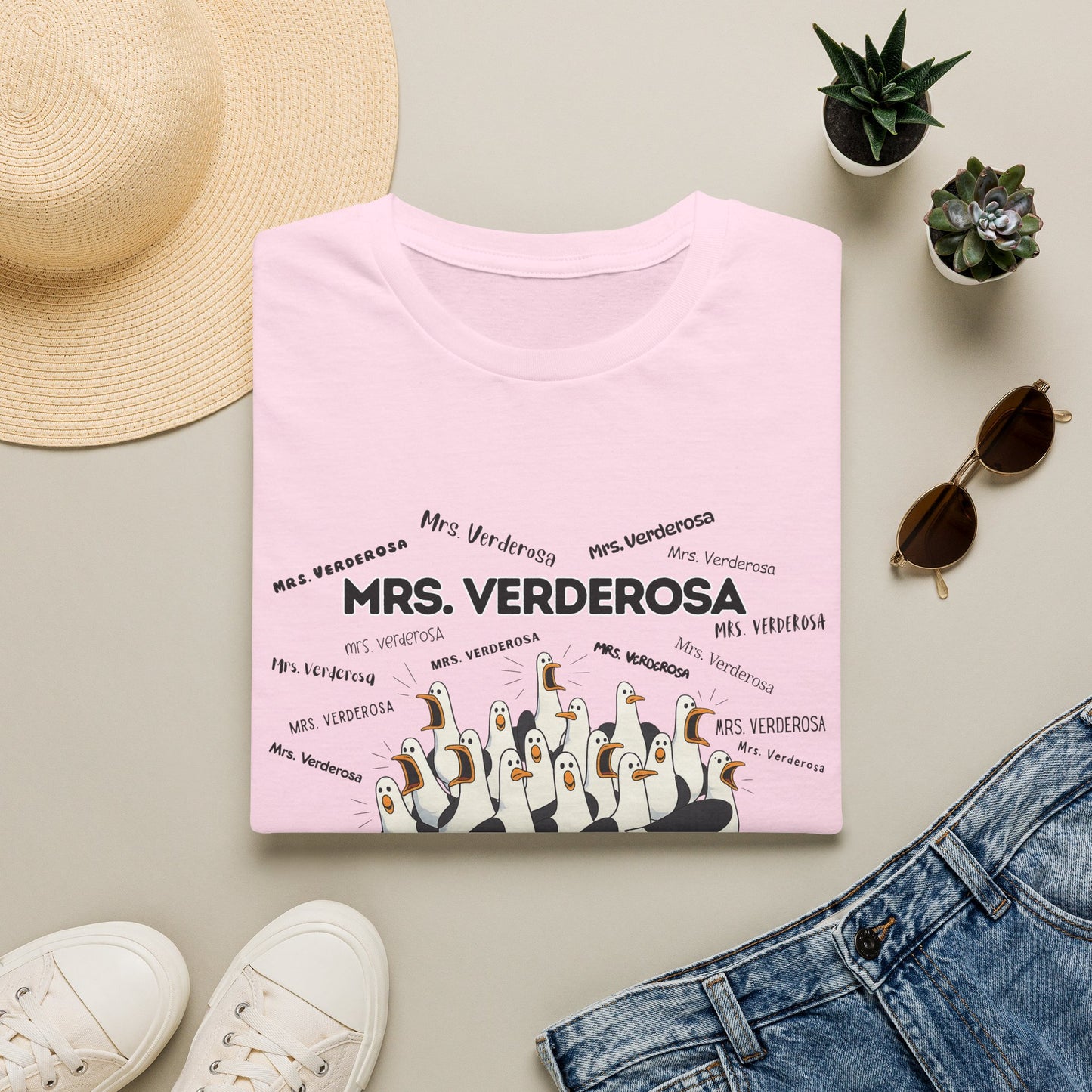 Mrs. Verderosa- Seagull Crew Graphic T-Shirt — Personalized