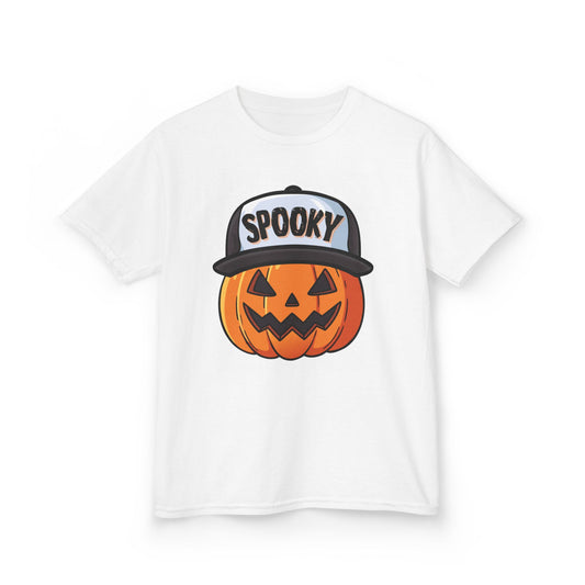 Spooky Pumpkin w/ Hat | Halloween | Kids Cotton™ Tee