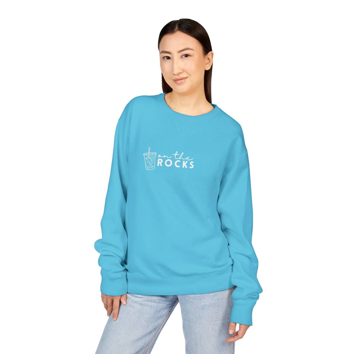 Coffee Lovers Garment Dyed Sweatshirt, Iced Coffee Club Apparel