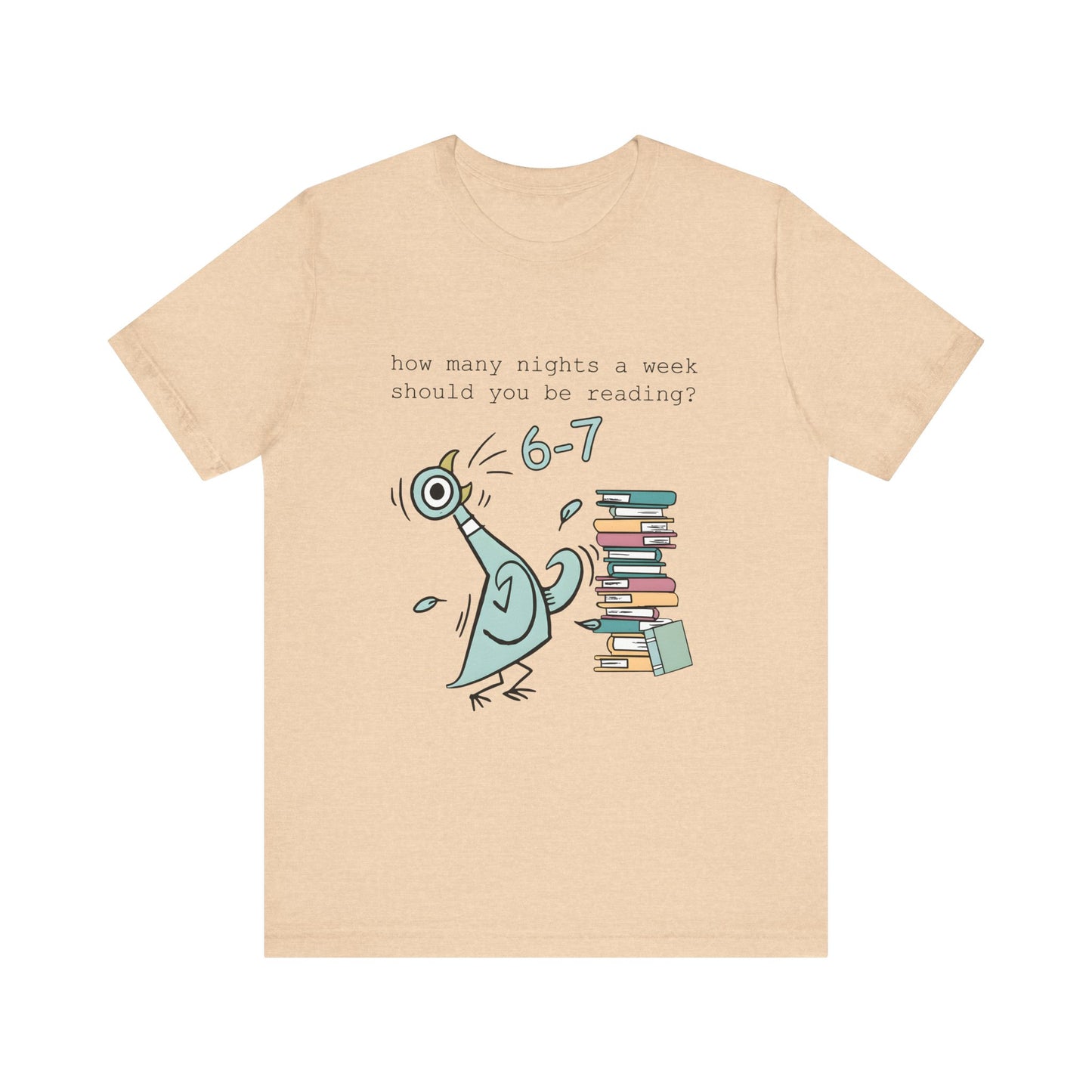 Pigeon Reading- 6 7 — Teacher Unisex T‑Shirt
