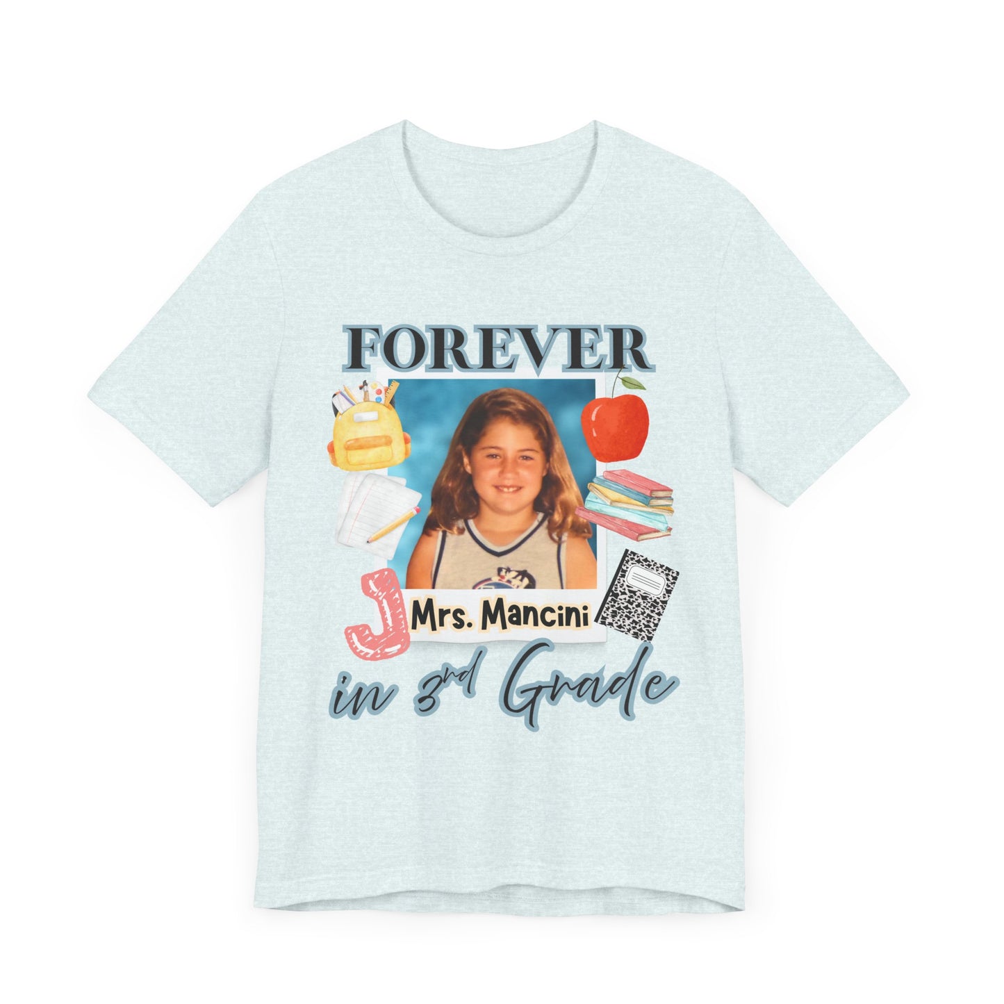 Jenna- Personalized Forever in 3rd Grade Teacher Tee - Personalized Unisex Jersey Shirt