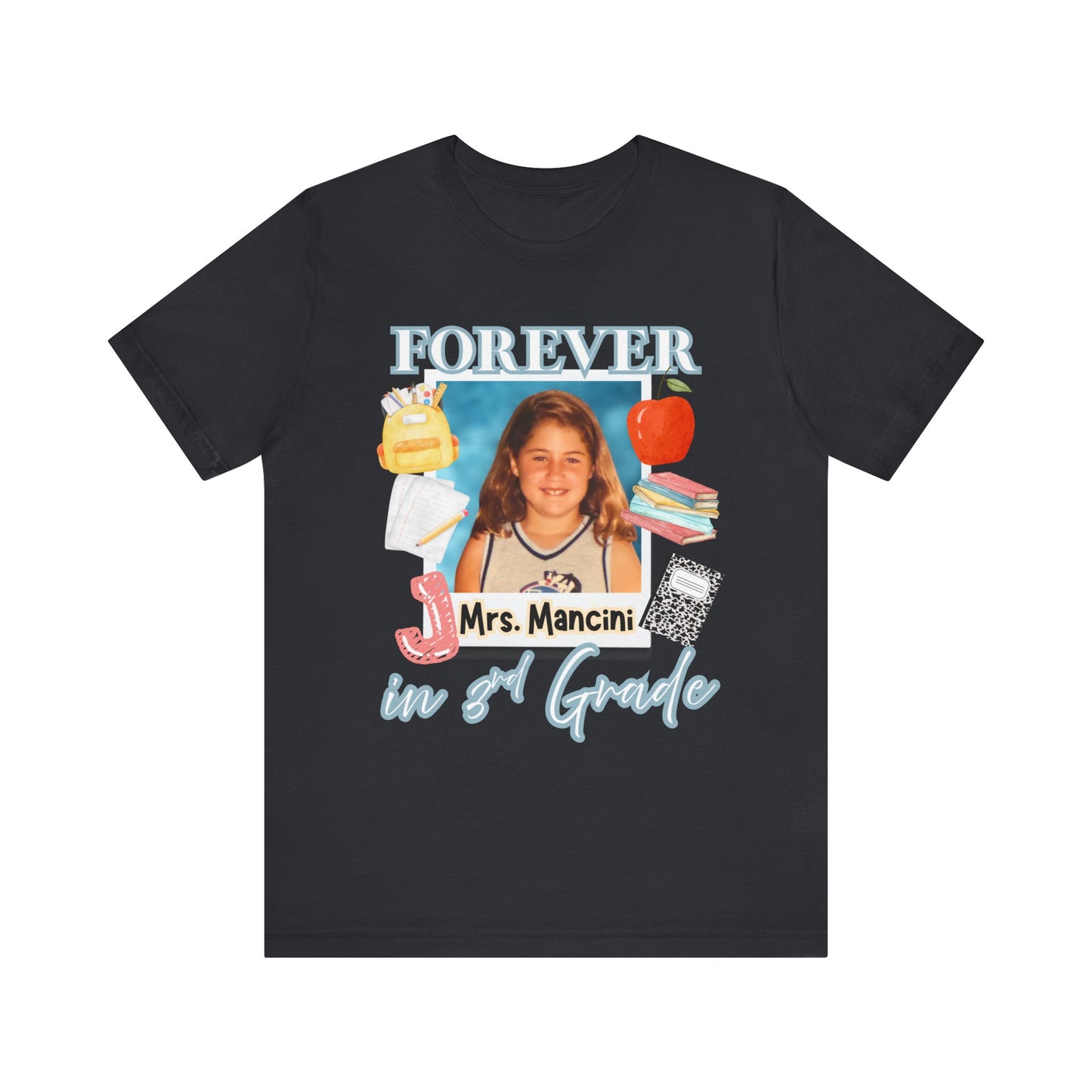 Jenna- Personalized Forever in 3rd Grade Teacher Tee - Personalized Unisex Jersey Shirt