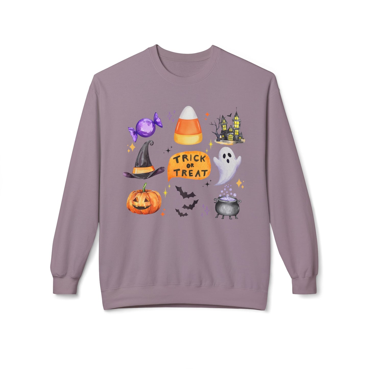Trick or Treat- Unisex Midweight Softstyle Fleece Crewneck Sweatshirt